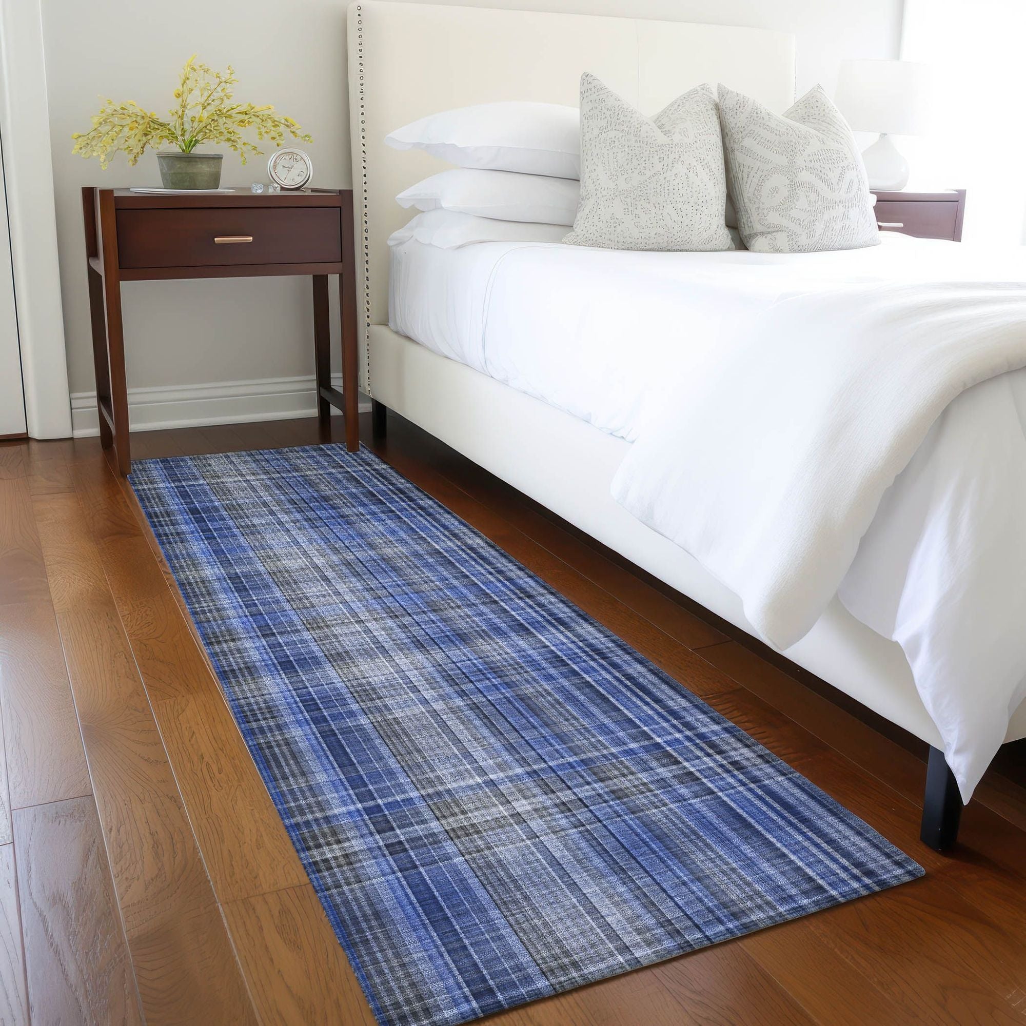 Machine Made ACN541 Navy Blue Rugs 