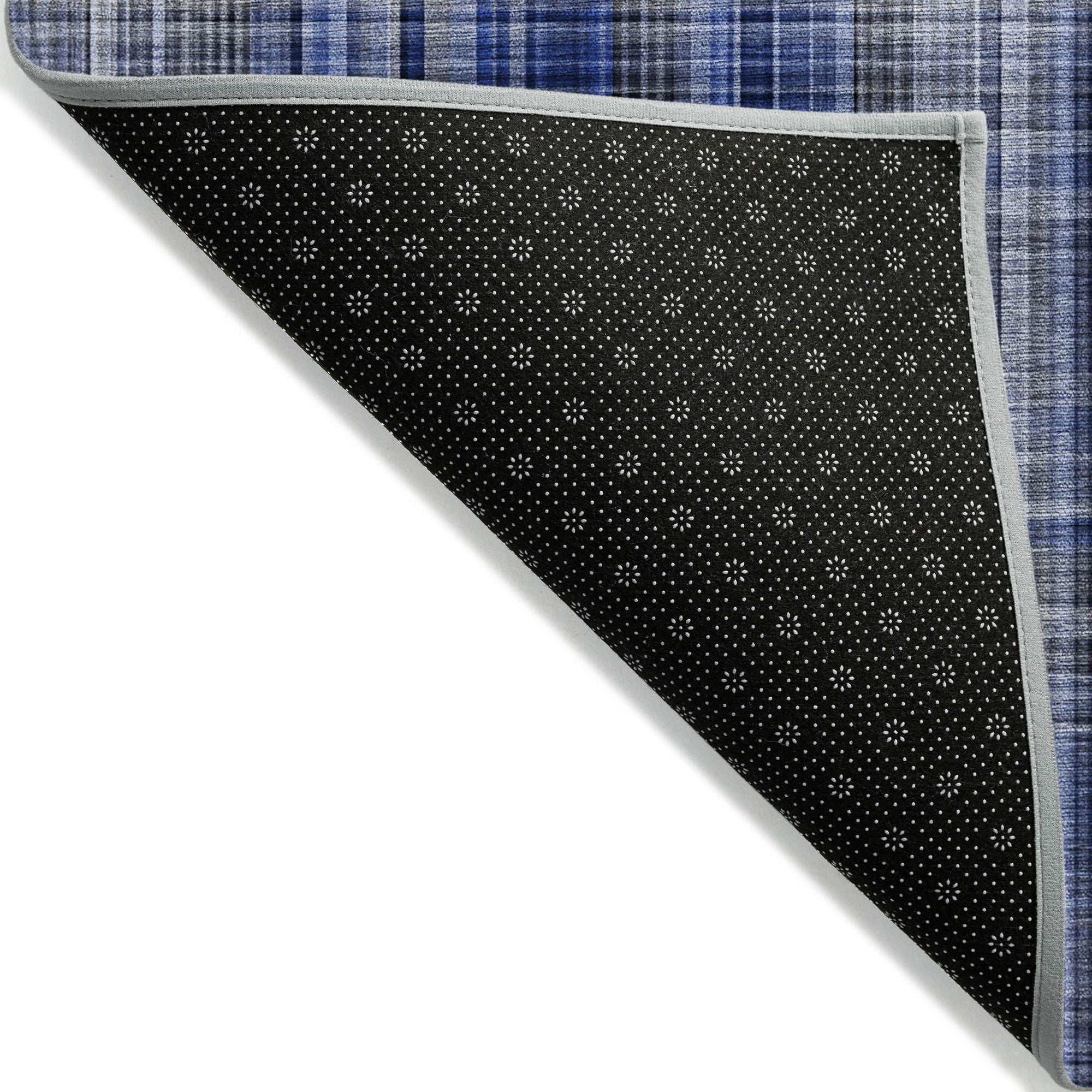 Machine Made ACN541 Navy Blue Rugs 