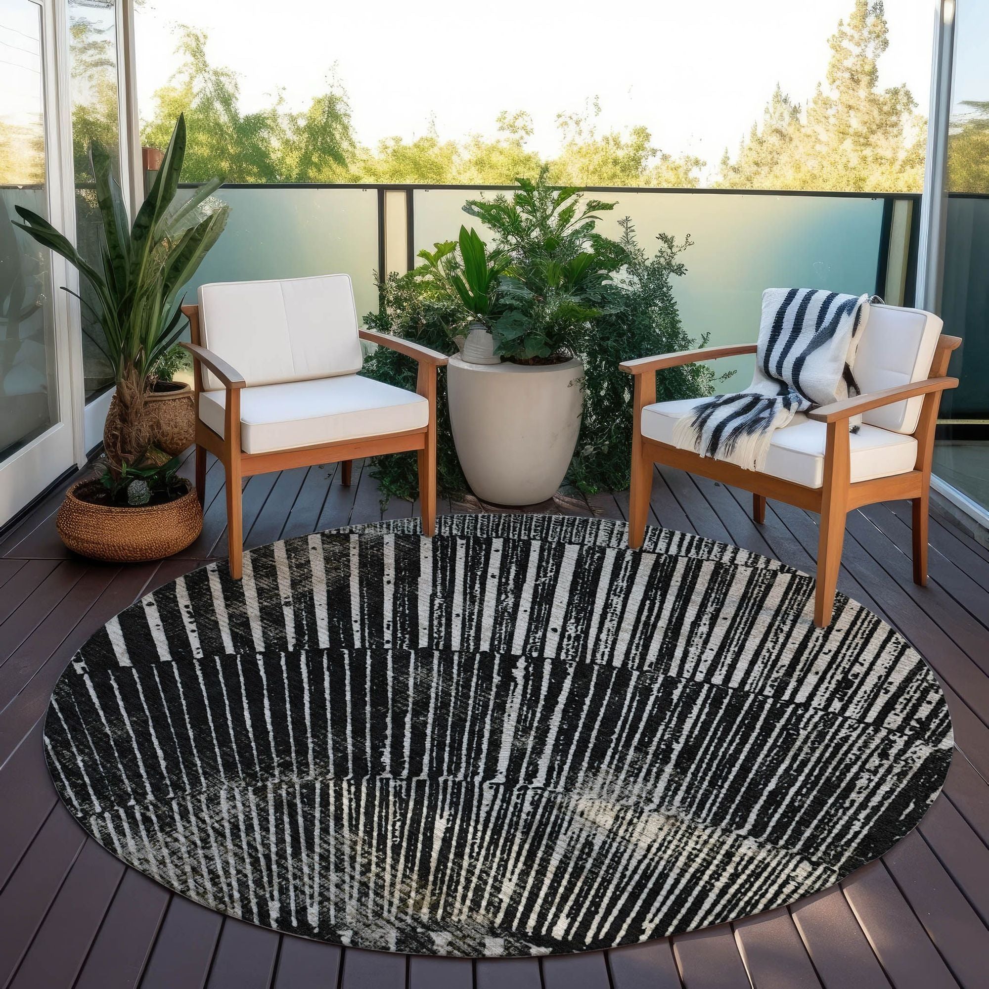 Machine Made ACN542 Black  Rugs 