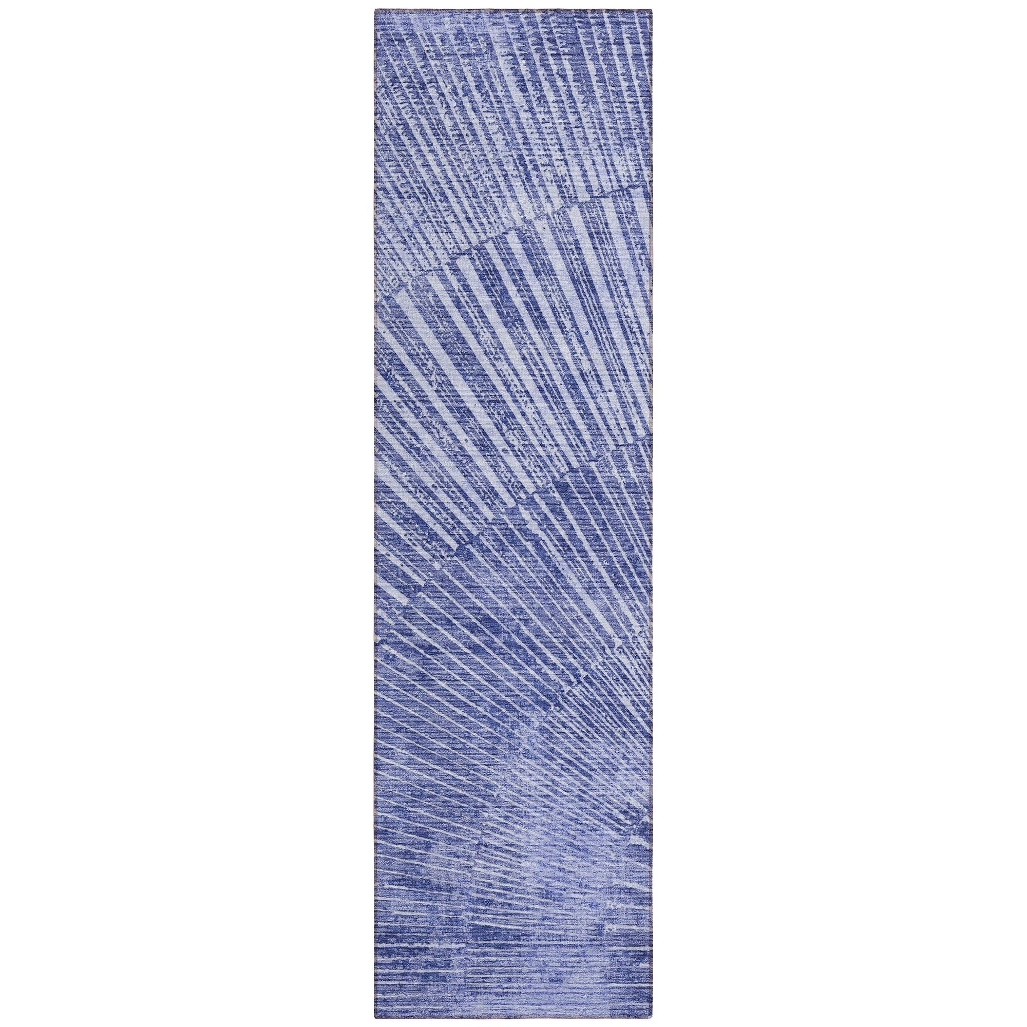 Machine Washable Navy Blue Rug - Indoor / Outdoor - Kids / Pet Friendly Organic Print Rug
