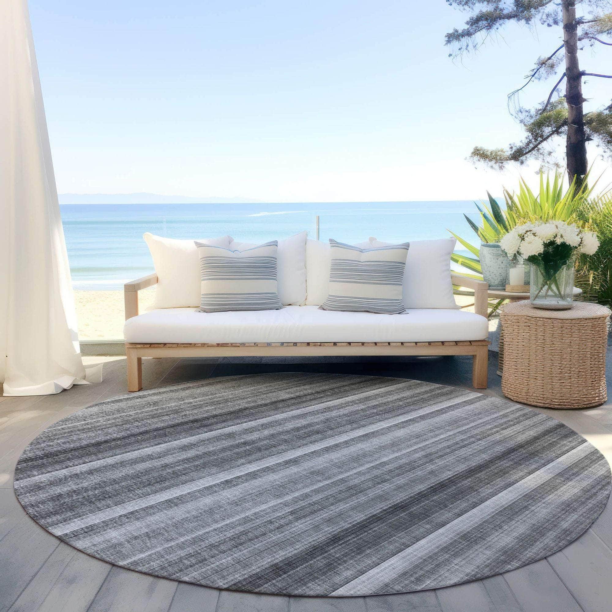 Machine Made ACN543 Gray  Rugs 
