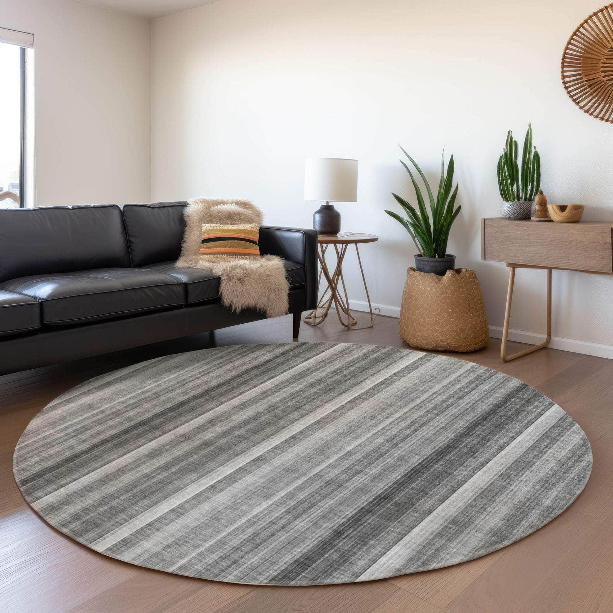 Machine Made ACN543 Gray  Rugs 