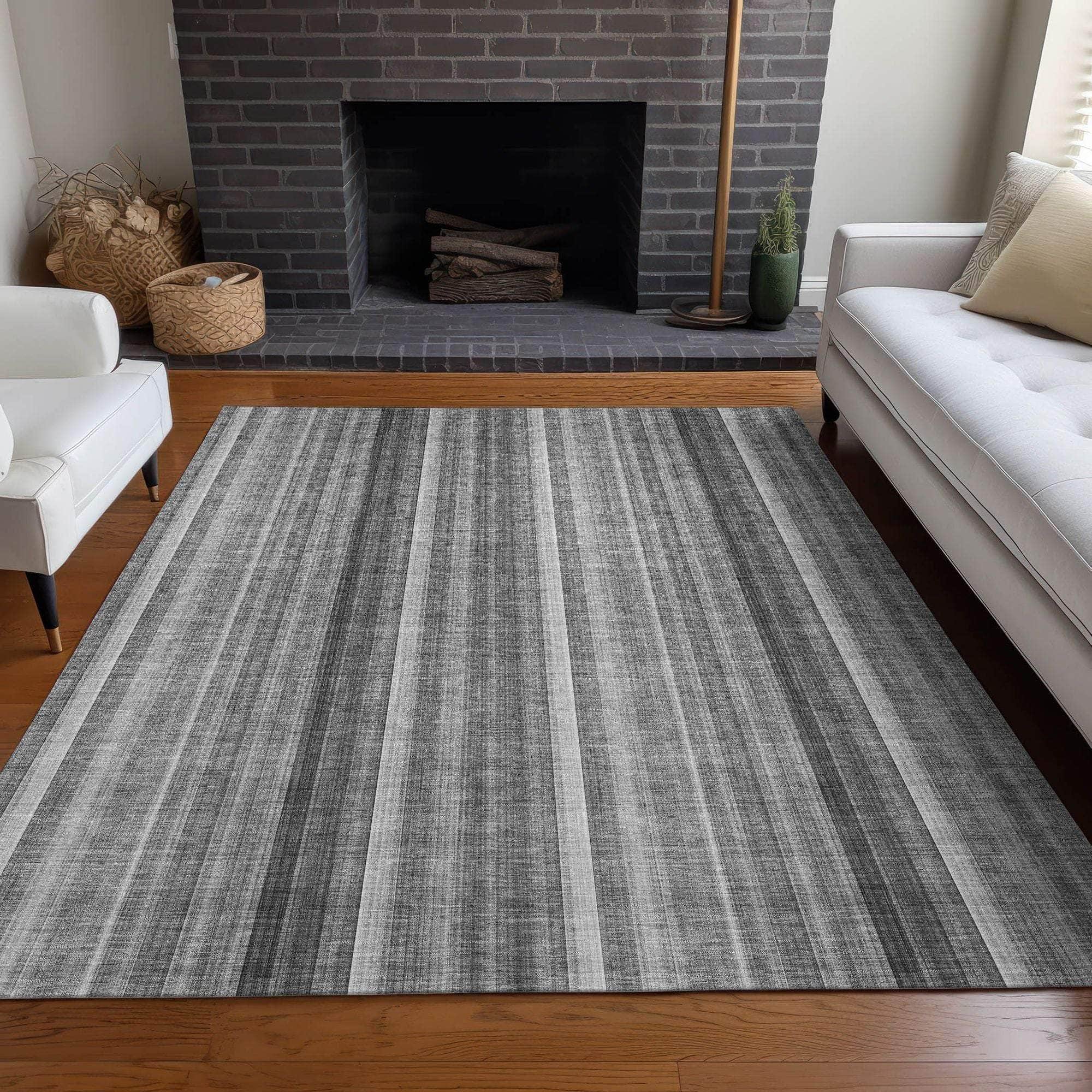 Machine Made ACN543 Gray  Rugs 