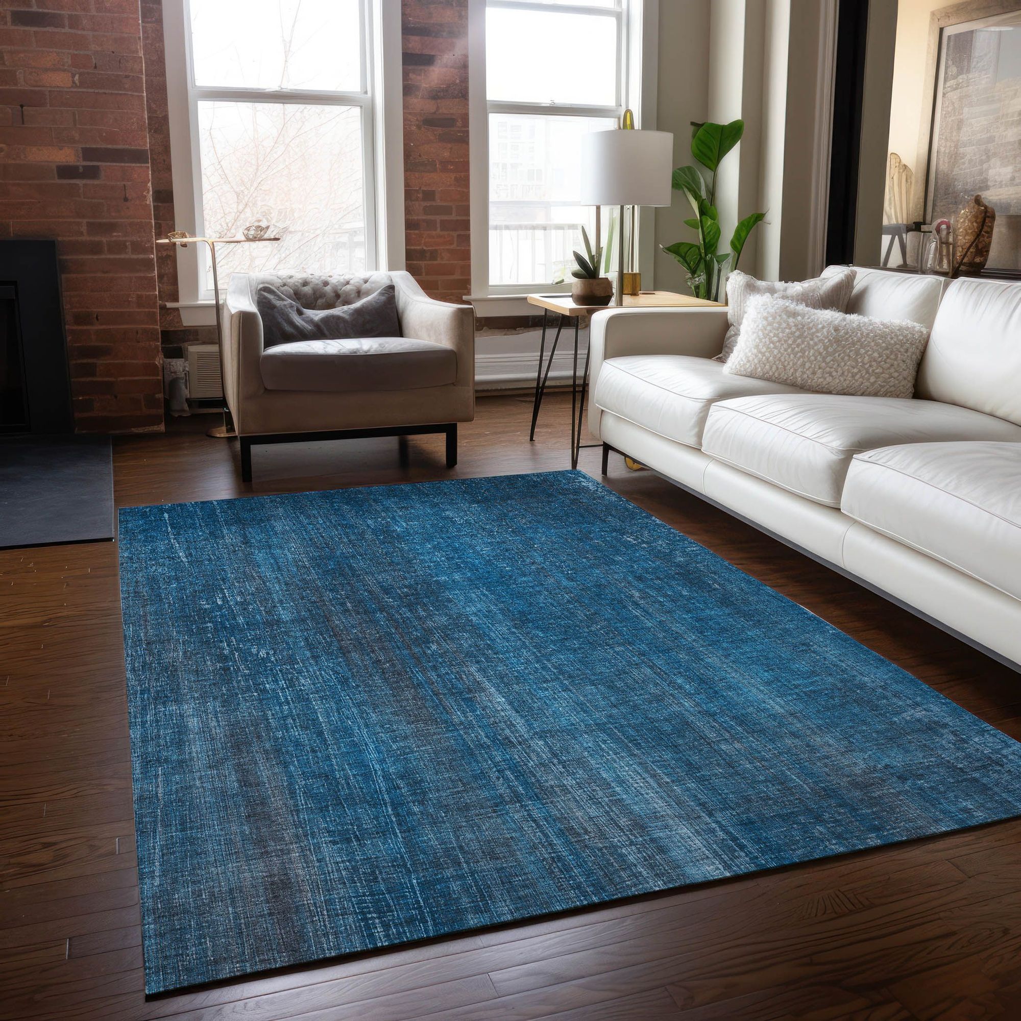 Machine Made ACN552 Blue  Rugs 