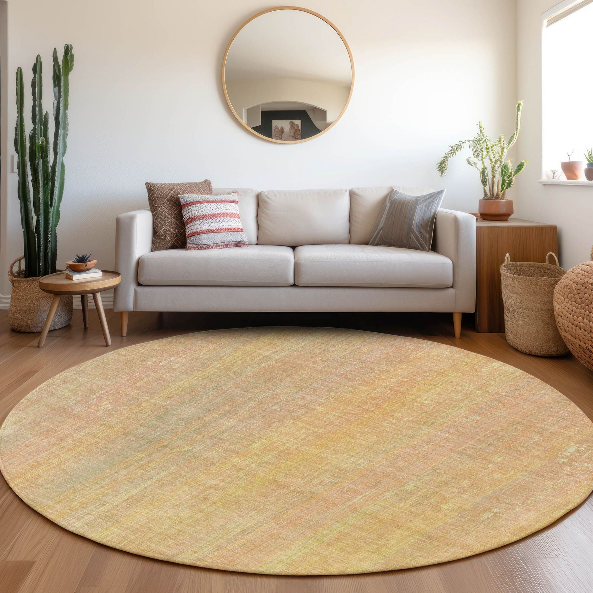 Machine Made ACN552 Blush Pink Rugs 