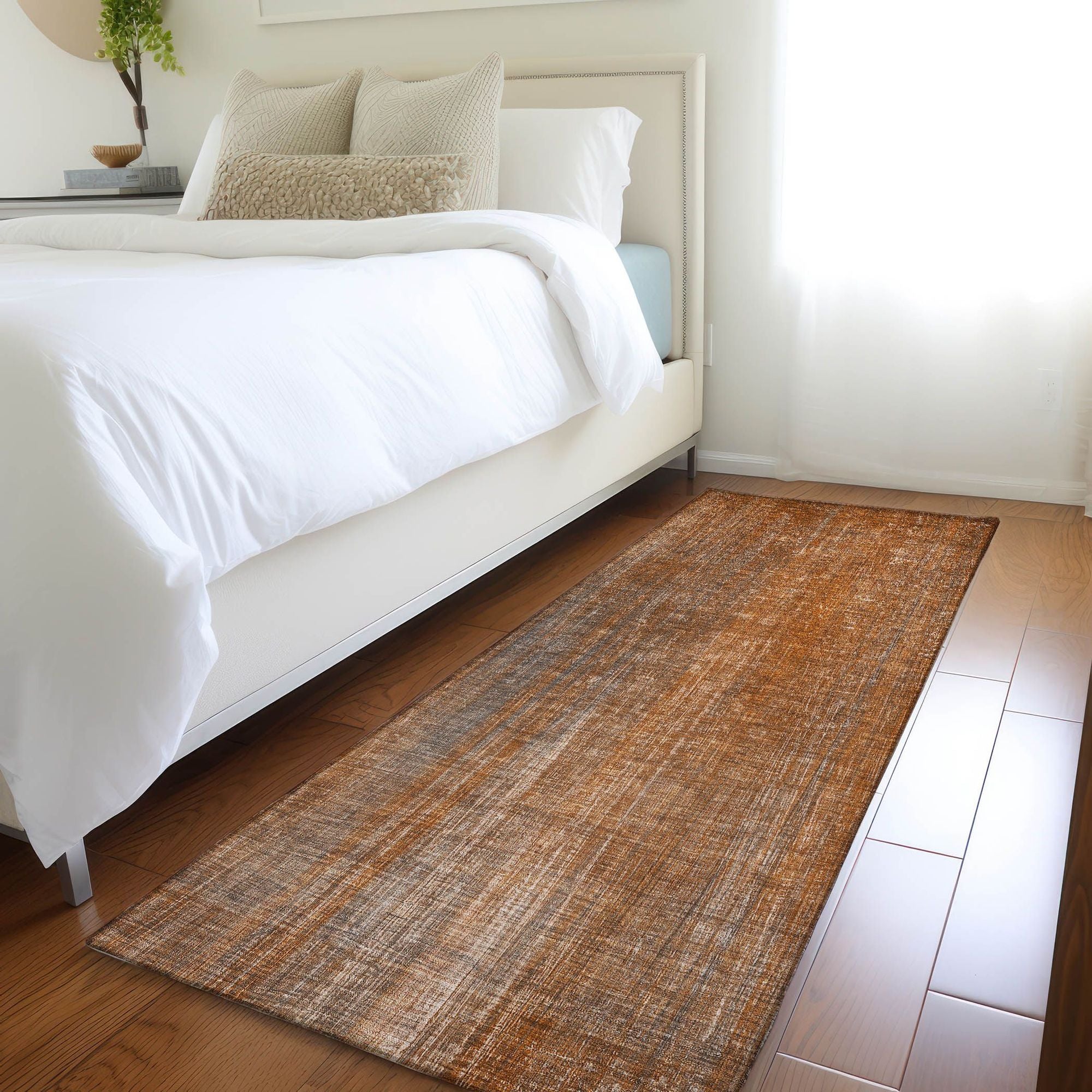 Machine Made ACN552 Paprika Orange Rugs 