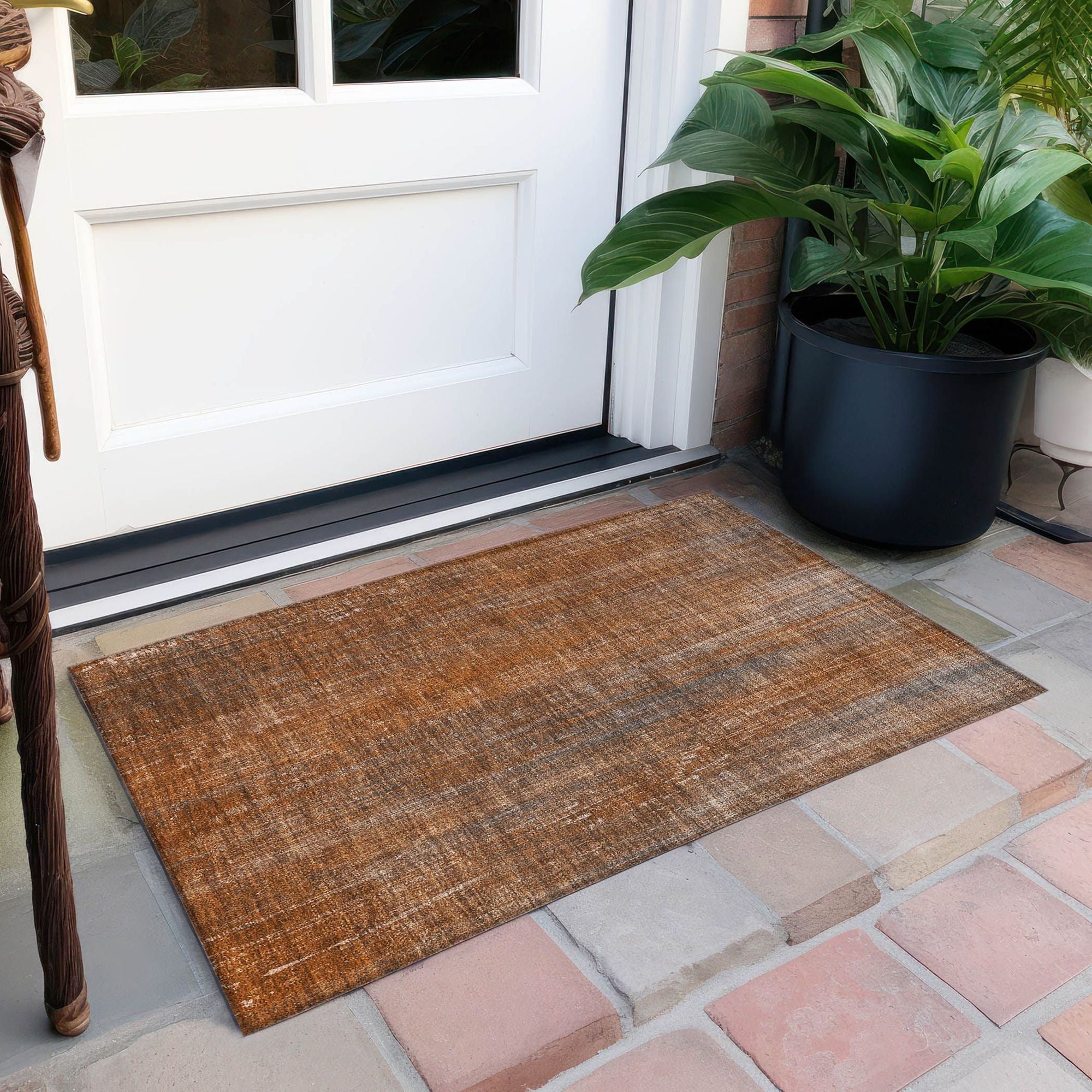 Machine Made ACN552 Paprika Orange Rugs 