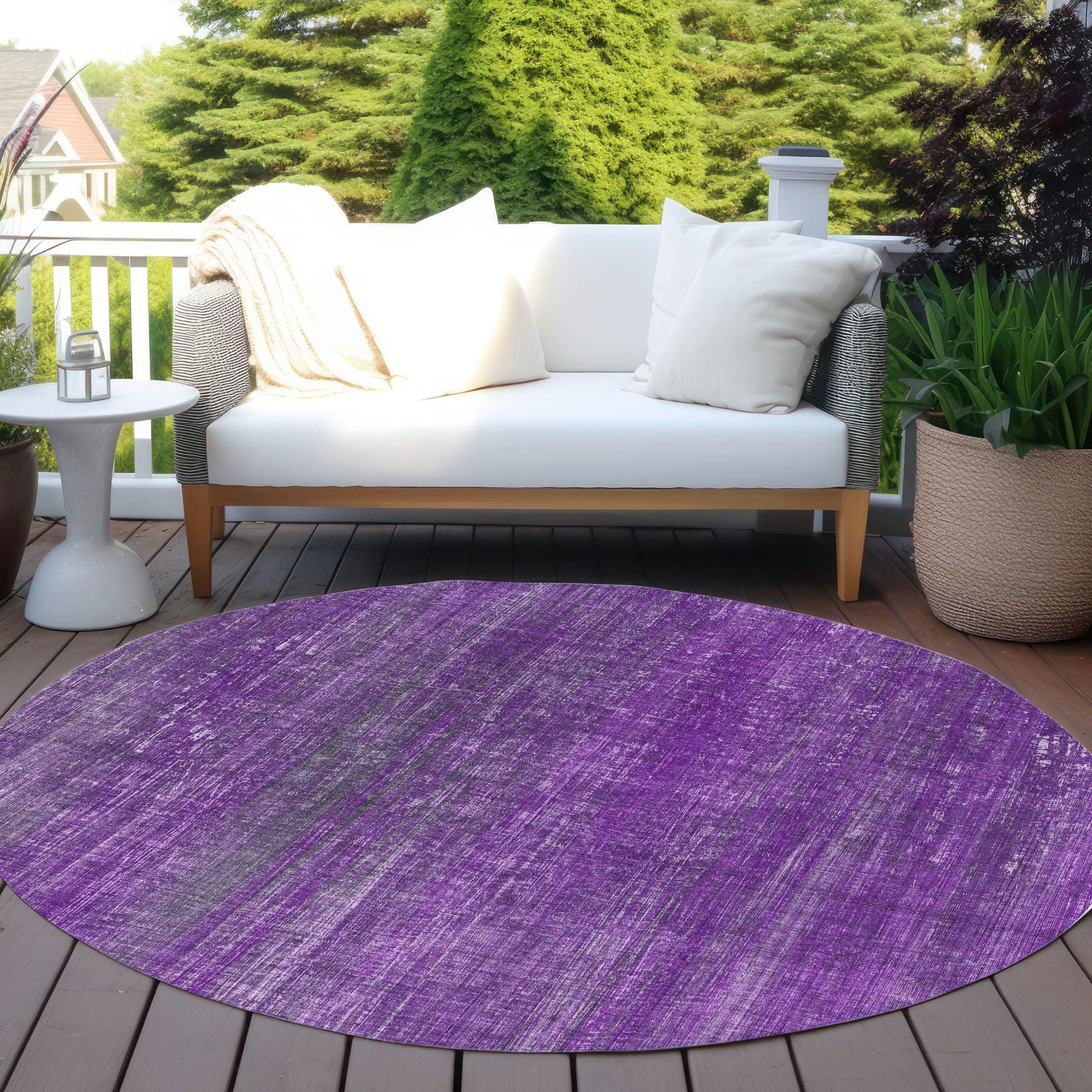 Machine Made ACN552 Purple  Rugs 