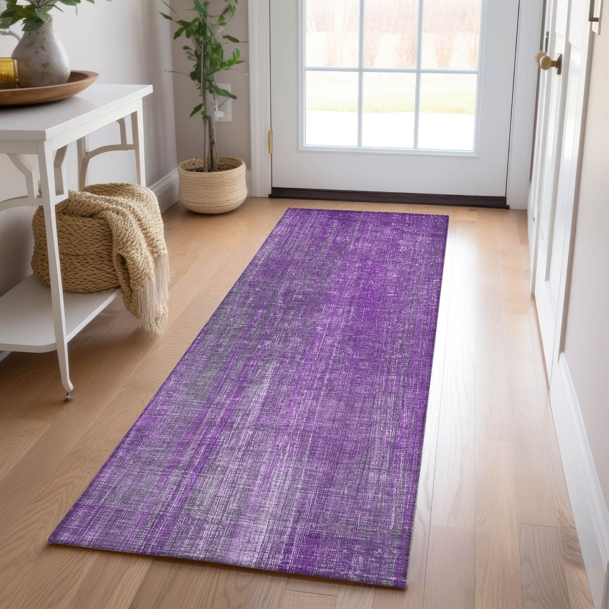 Machine Made ACN552 Purple  Rugs 