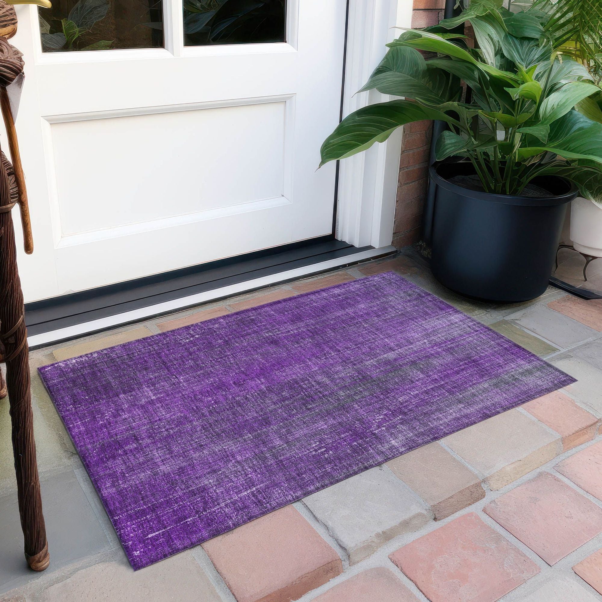 Machine Made ACN552 Purple  Rugs 