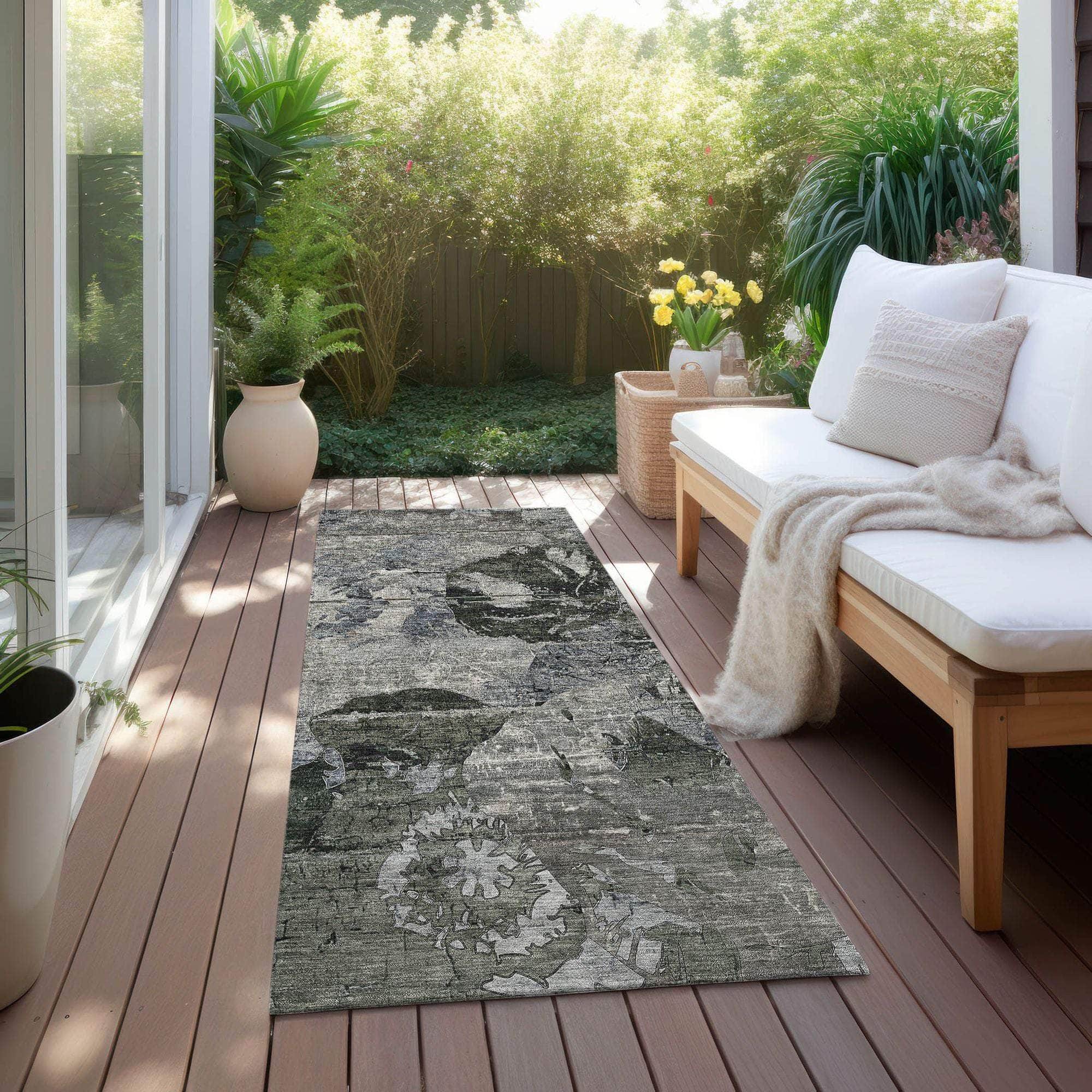 Machine Made ACN555 Gray  Rugs 