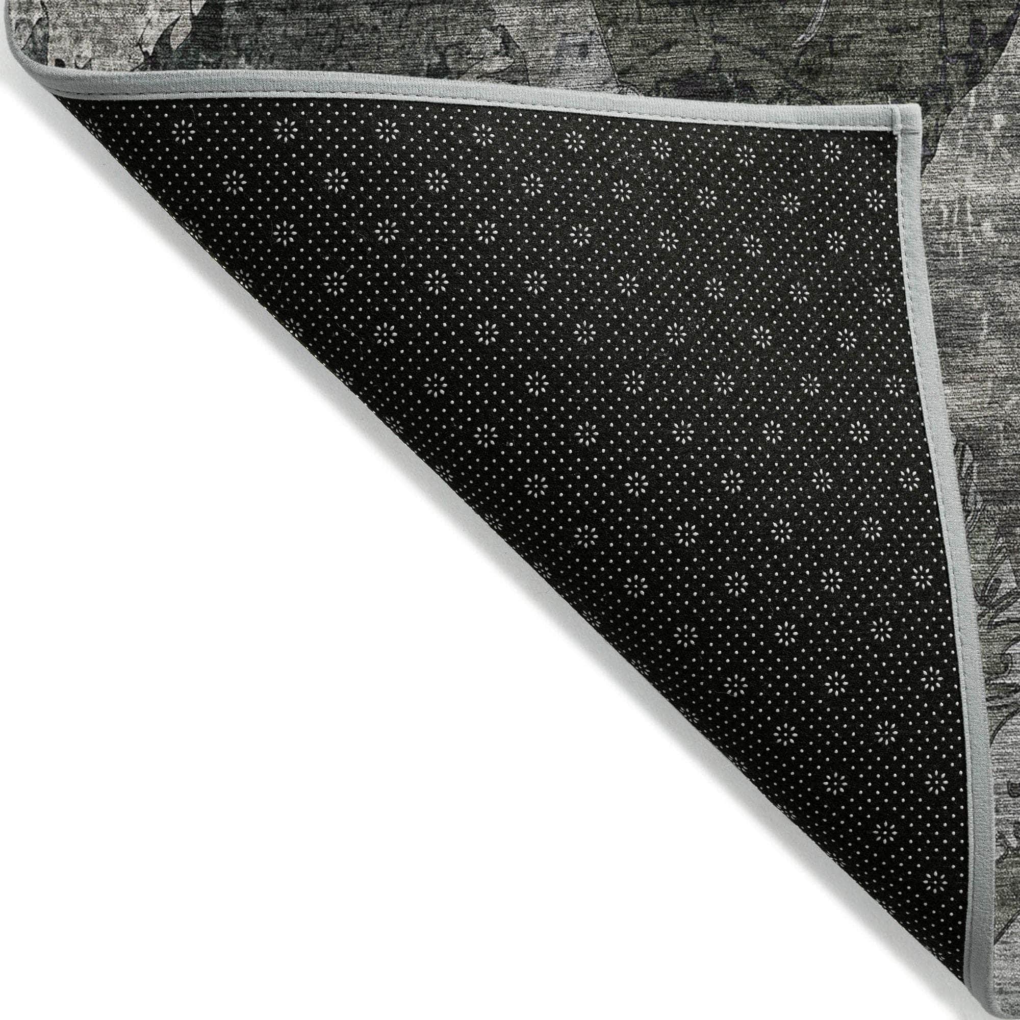 Machine Made ACN555 Gray  Rugs 