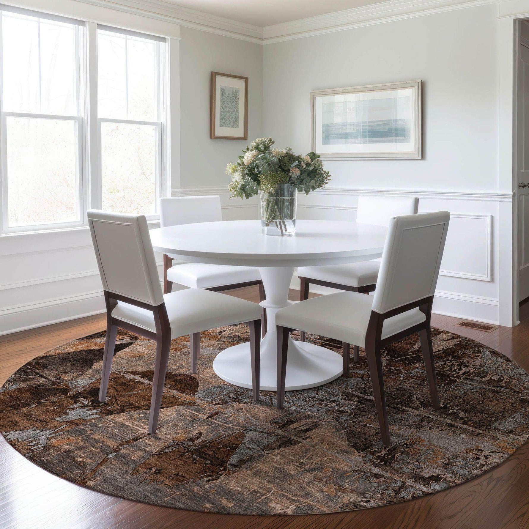 Machine Made ACN555 Terracotta Orange Rugs 