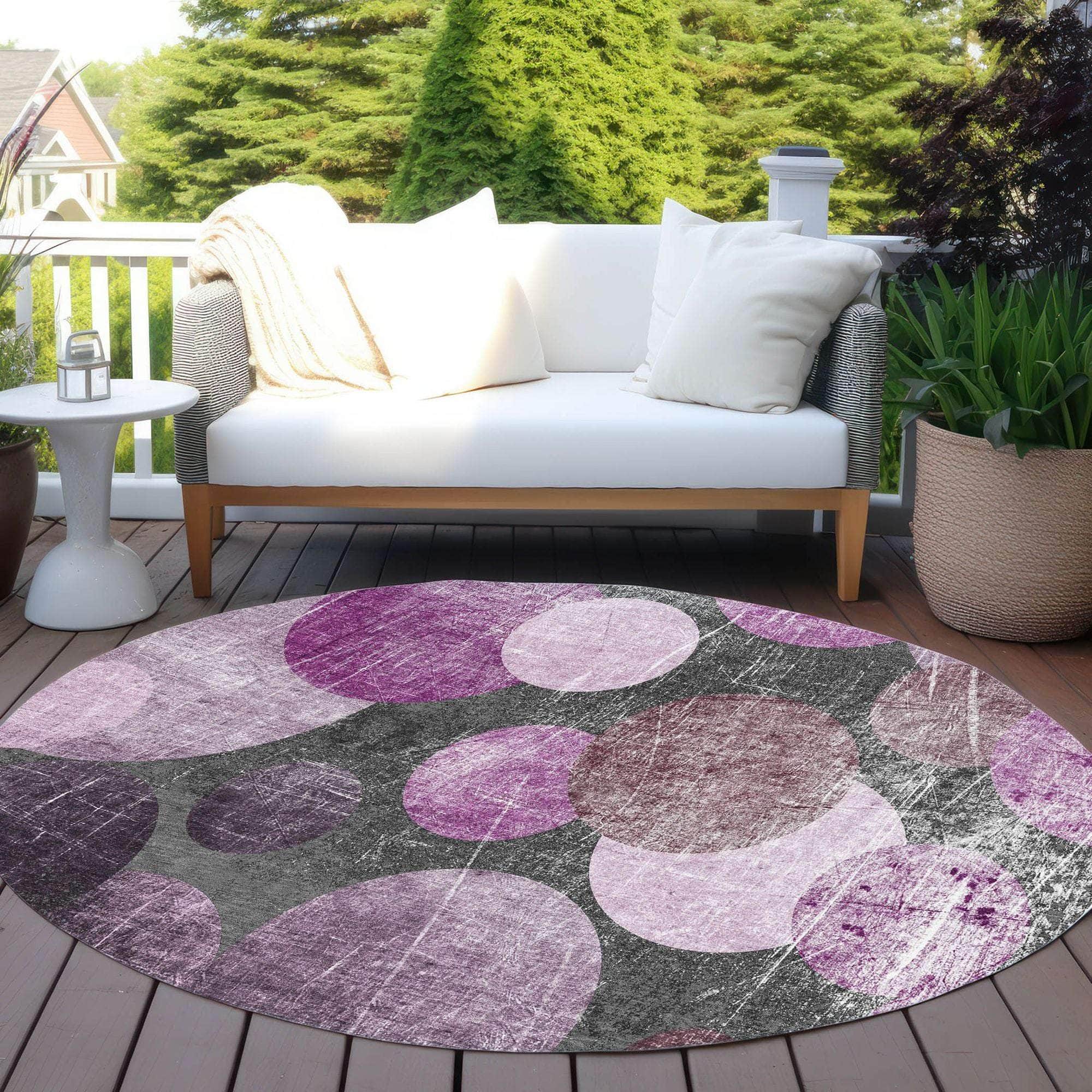 Machine Made ACN556 Garnet Red Rugs 