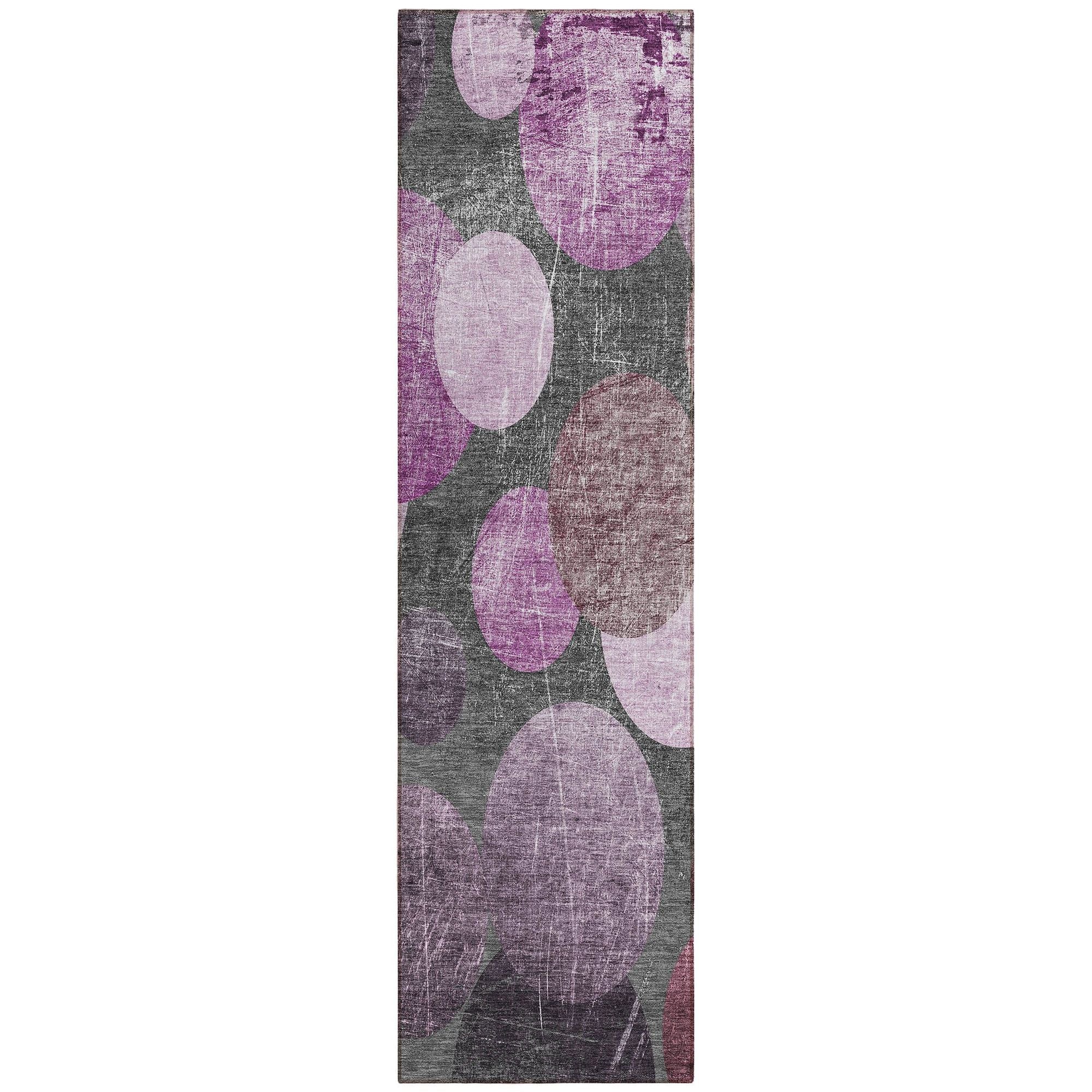Machine Washable Garnet Red Rug - Indoor / Outdoor - Kids / Pet Friendly Organic Print Rug