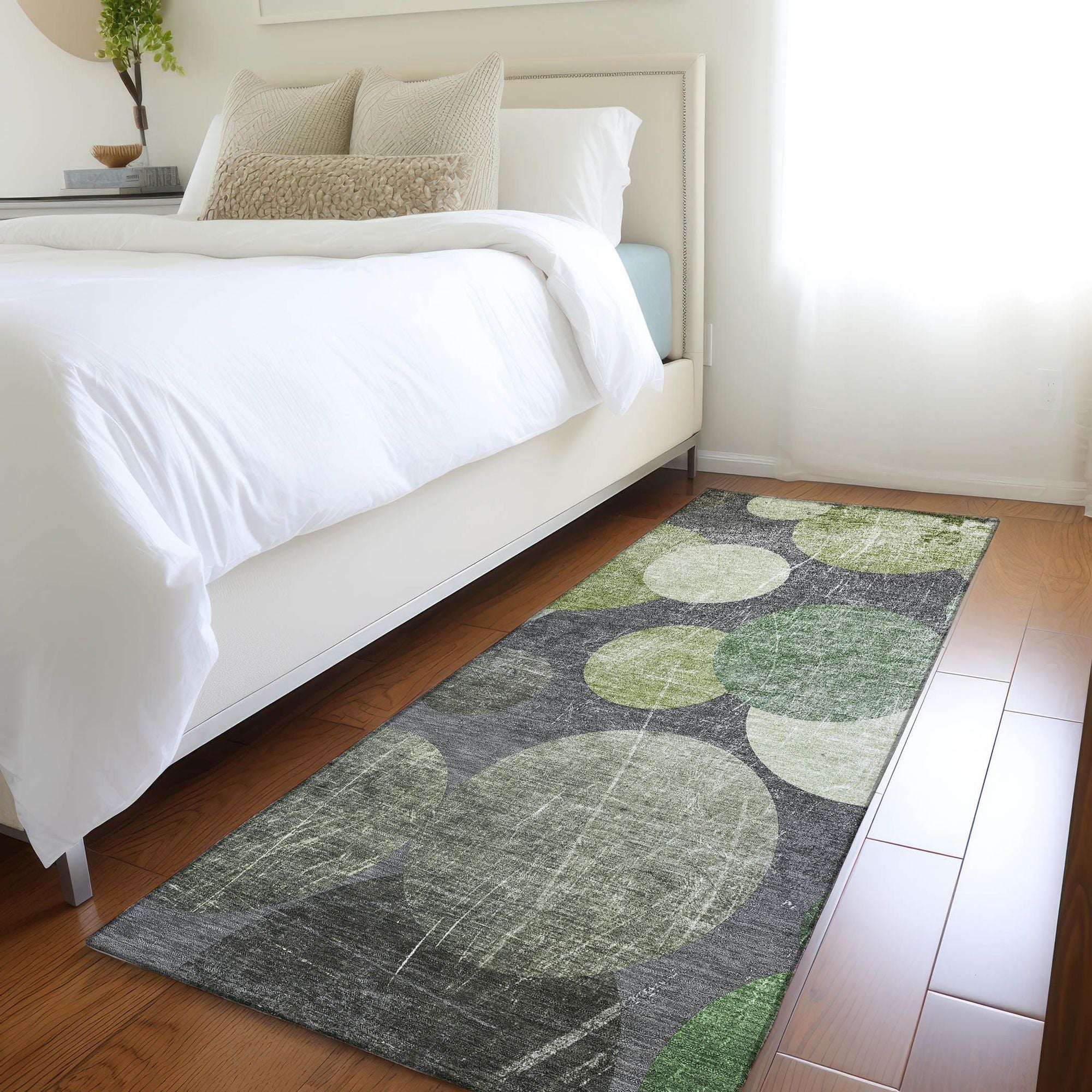 Machine Made ACN556 Green  Rugs 