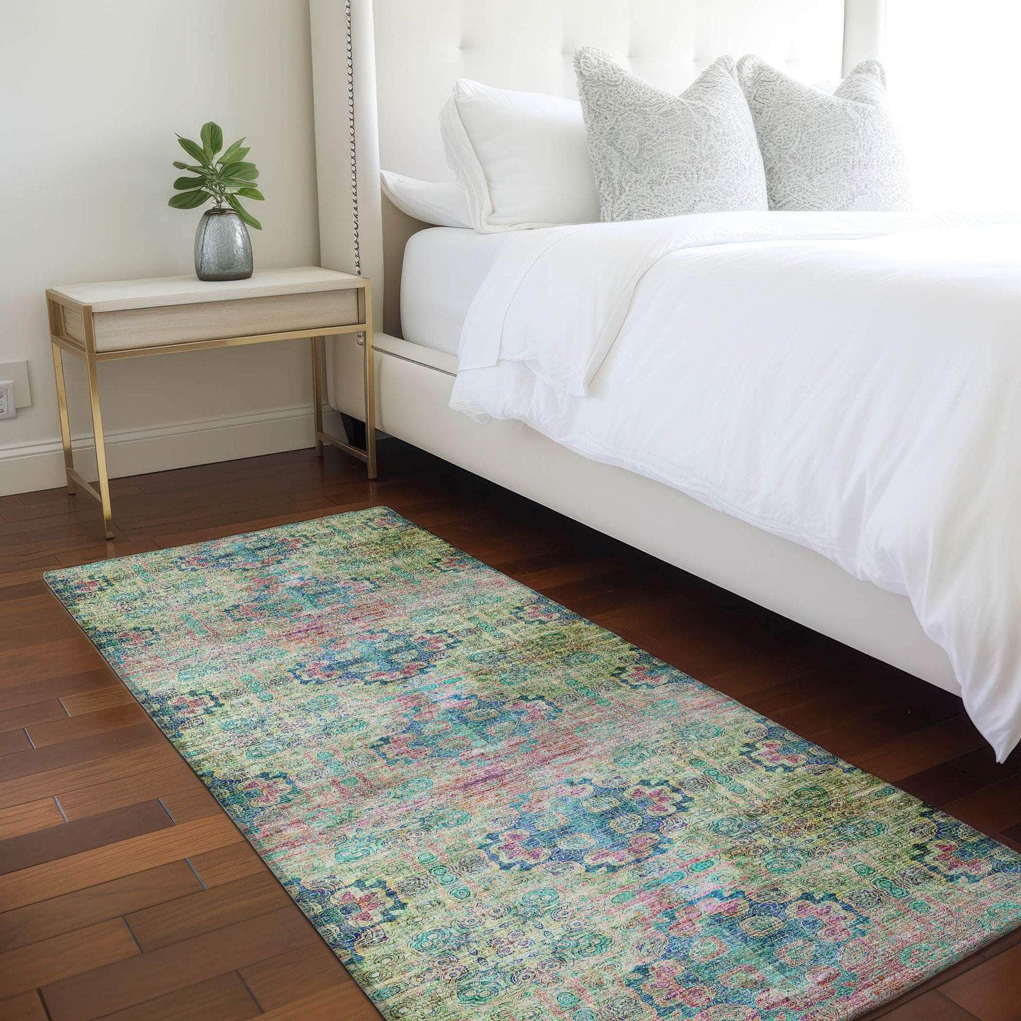 Machine Made ACN557 Green  Rugs 