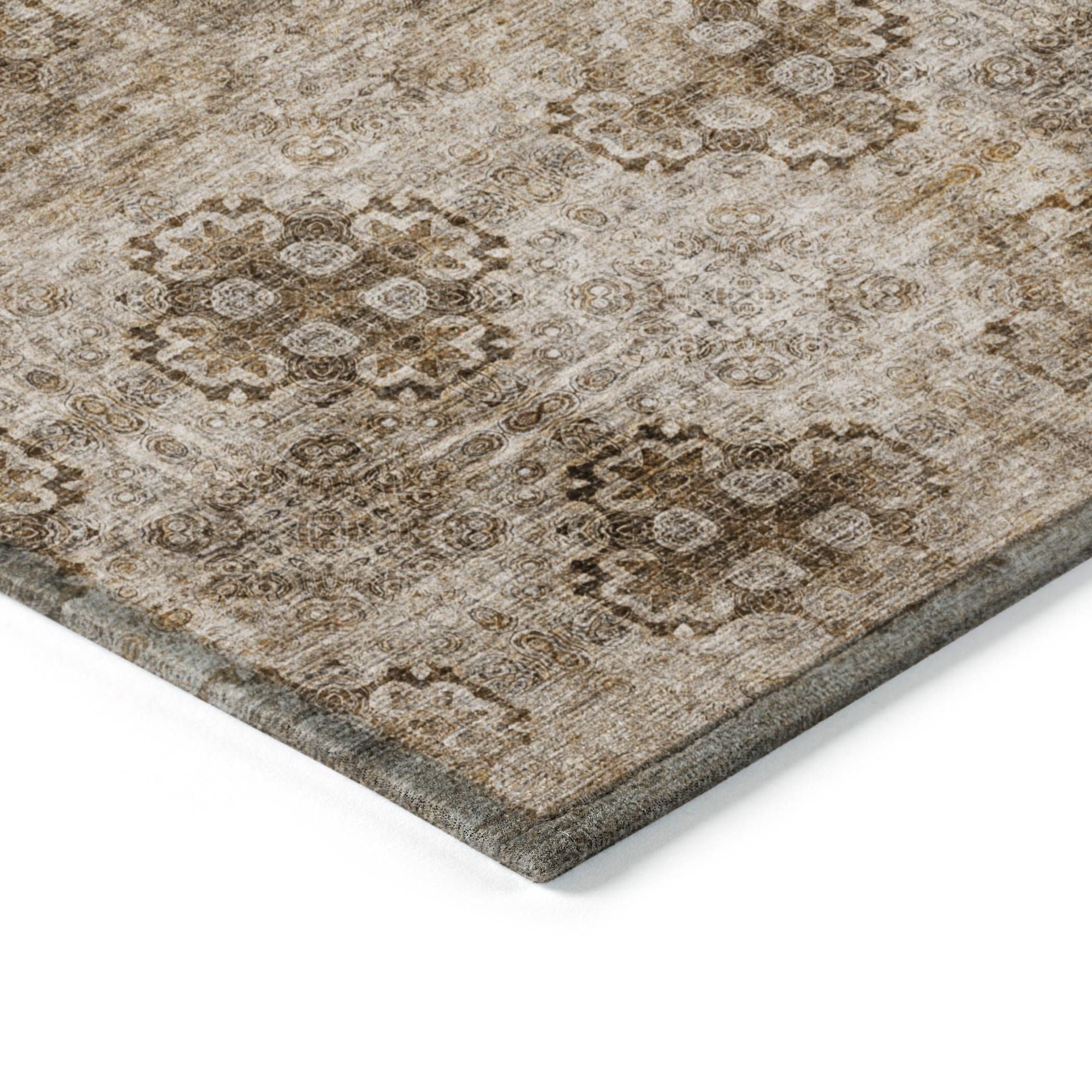 Machine Made ACN557 Taupe Brown Rugs 