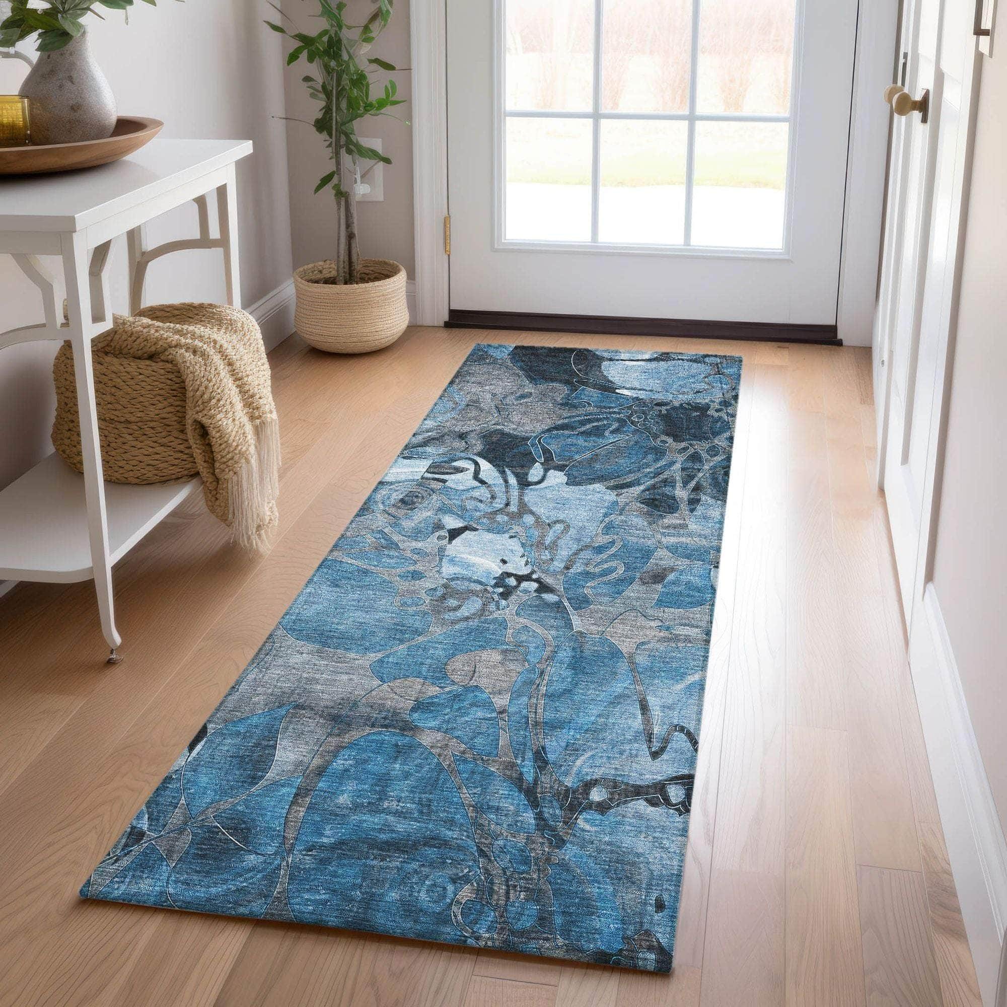Machine Made ACN558 Blue  Rugs 