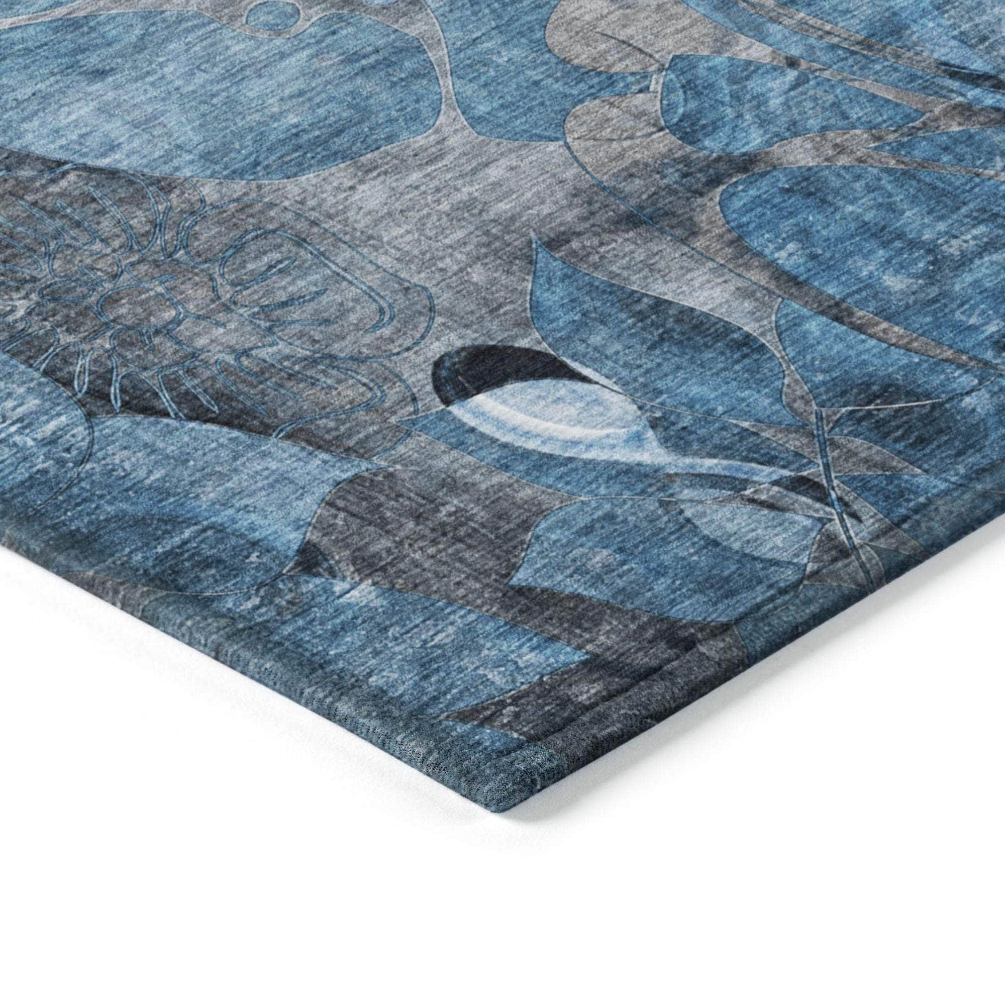 Machine Made ACN558 Blue  Rugs 