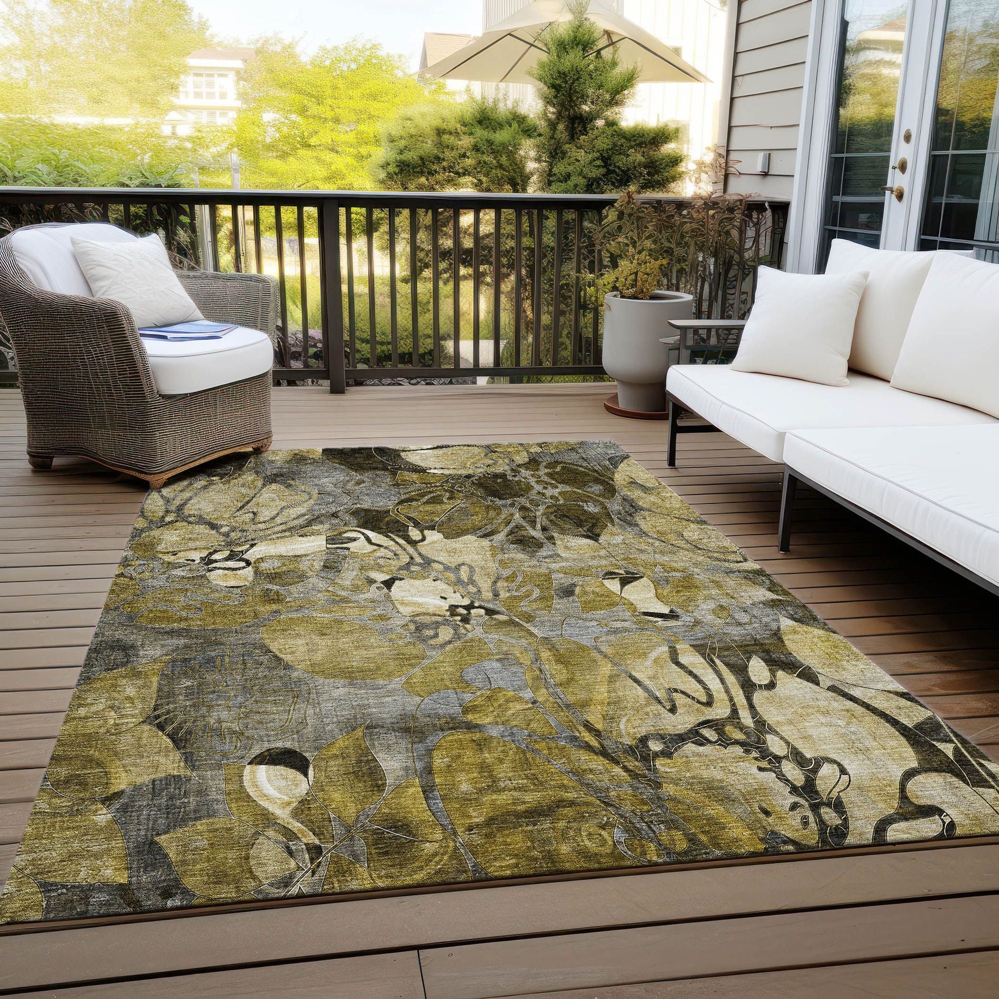 Machine Made ACN558 Brown  Rugs 
