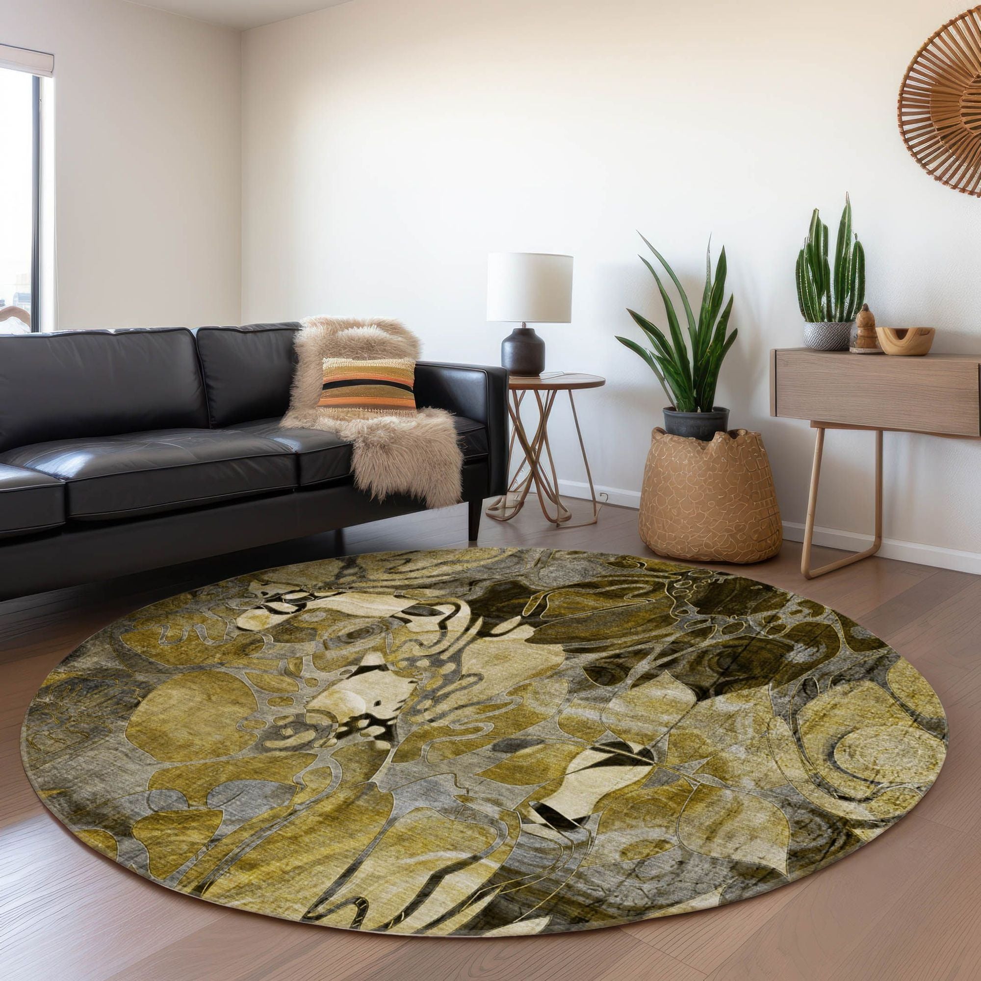 Machine Made ACN558 Brown  Rugs 
