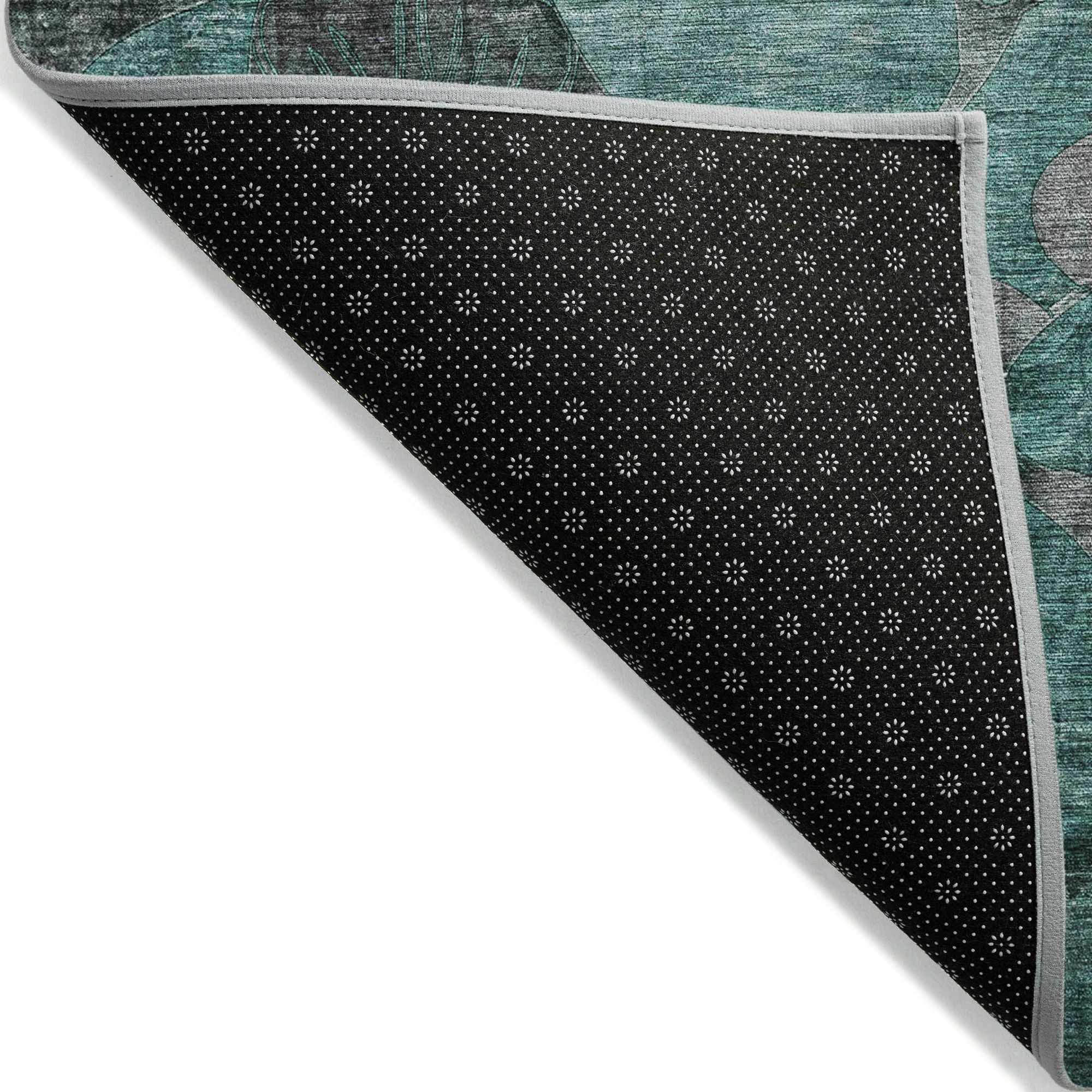 Machine Made ACN558 Teal  Rugs 