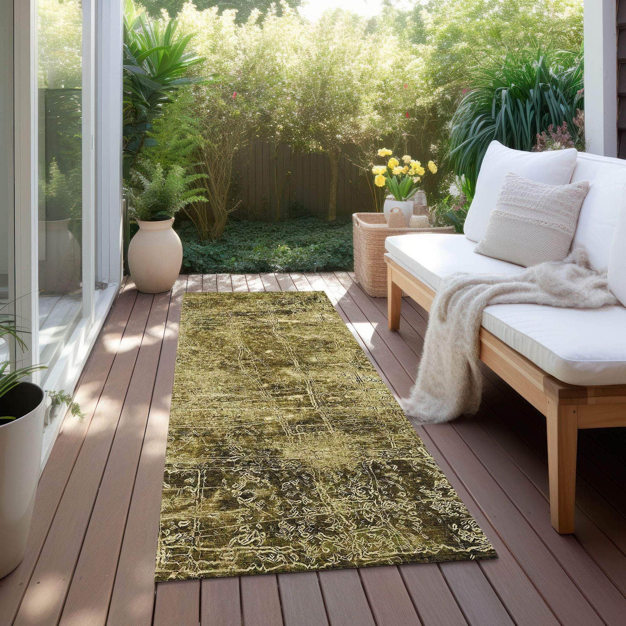 Machine Made ACN559 Brown  Rugs 