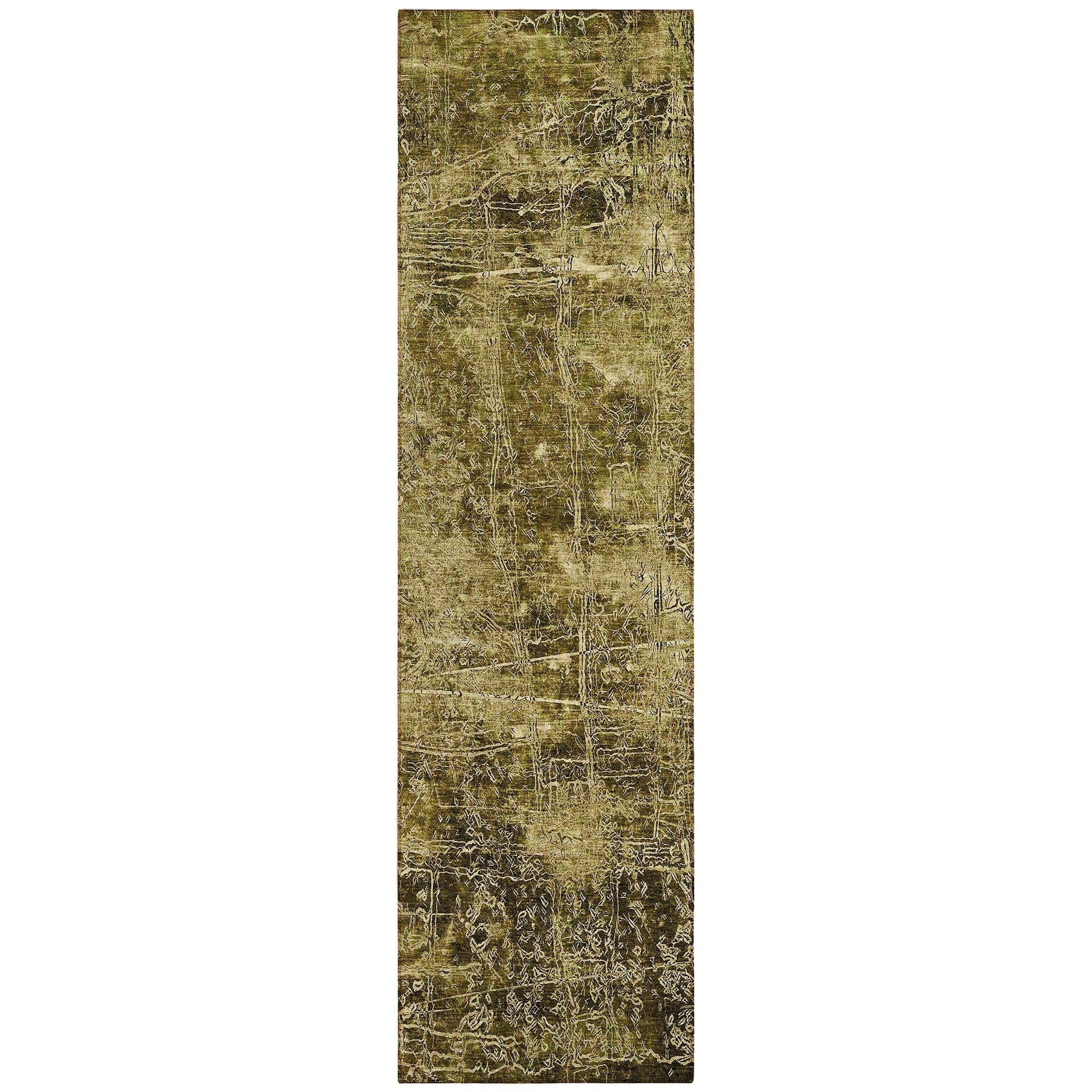 Machine Washable Brown Rug - Indoor / Outdoor - Kids / Pet Friendly Organic Print Rug
