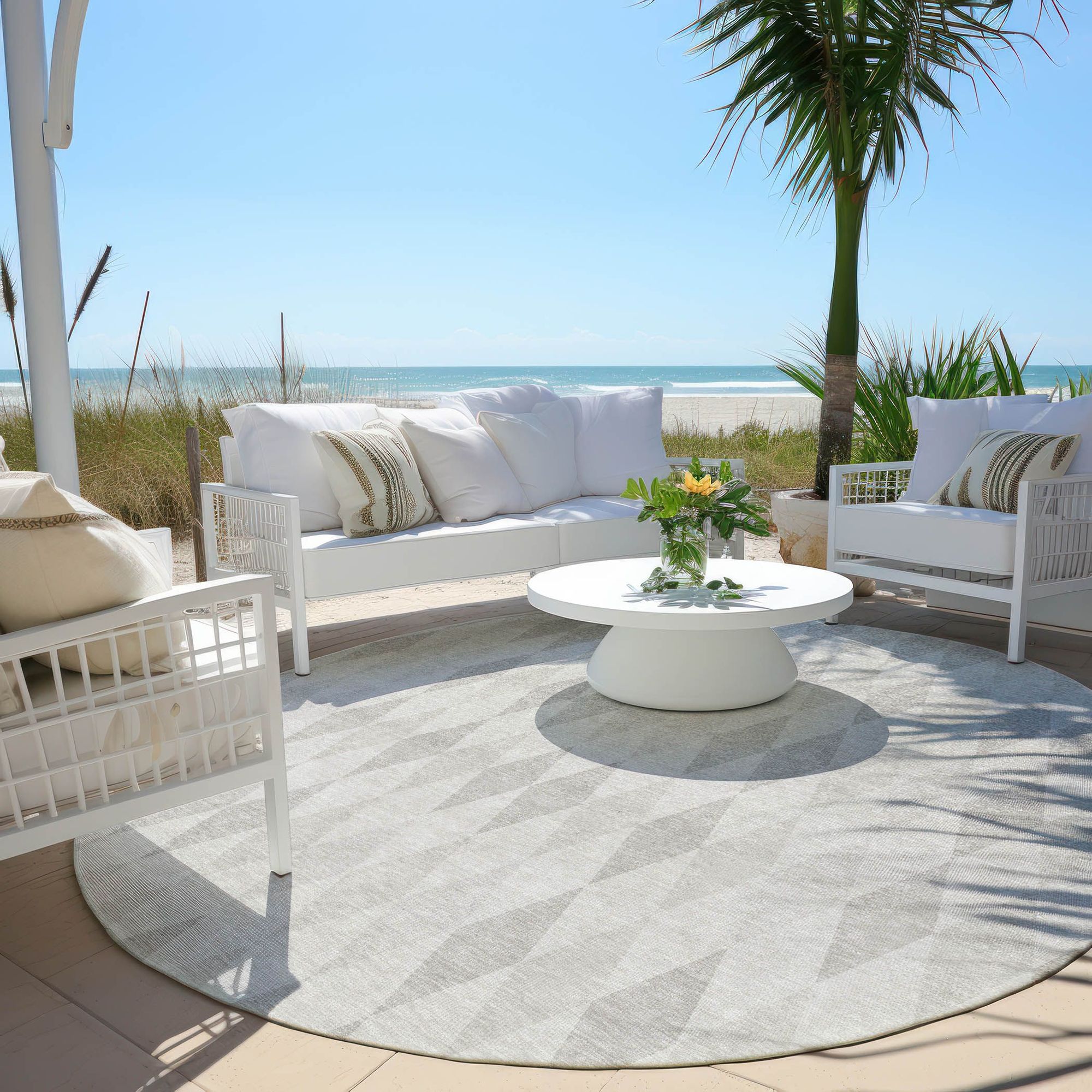 Machine Made ACN561 Ivory  Rugs 