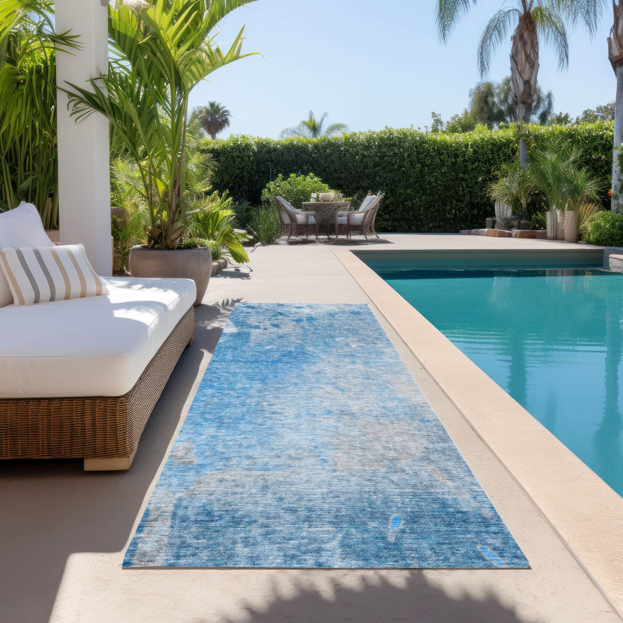 Machine Made ACN562 Blue  Rugs 