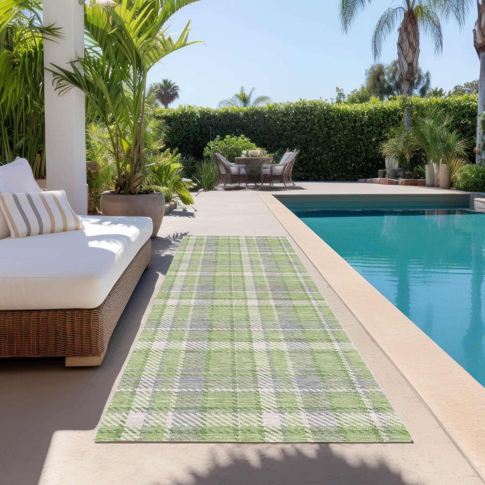 Machine Made ACN563 Green  Rugs #color_green 