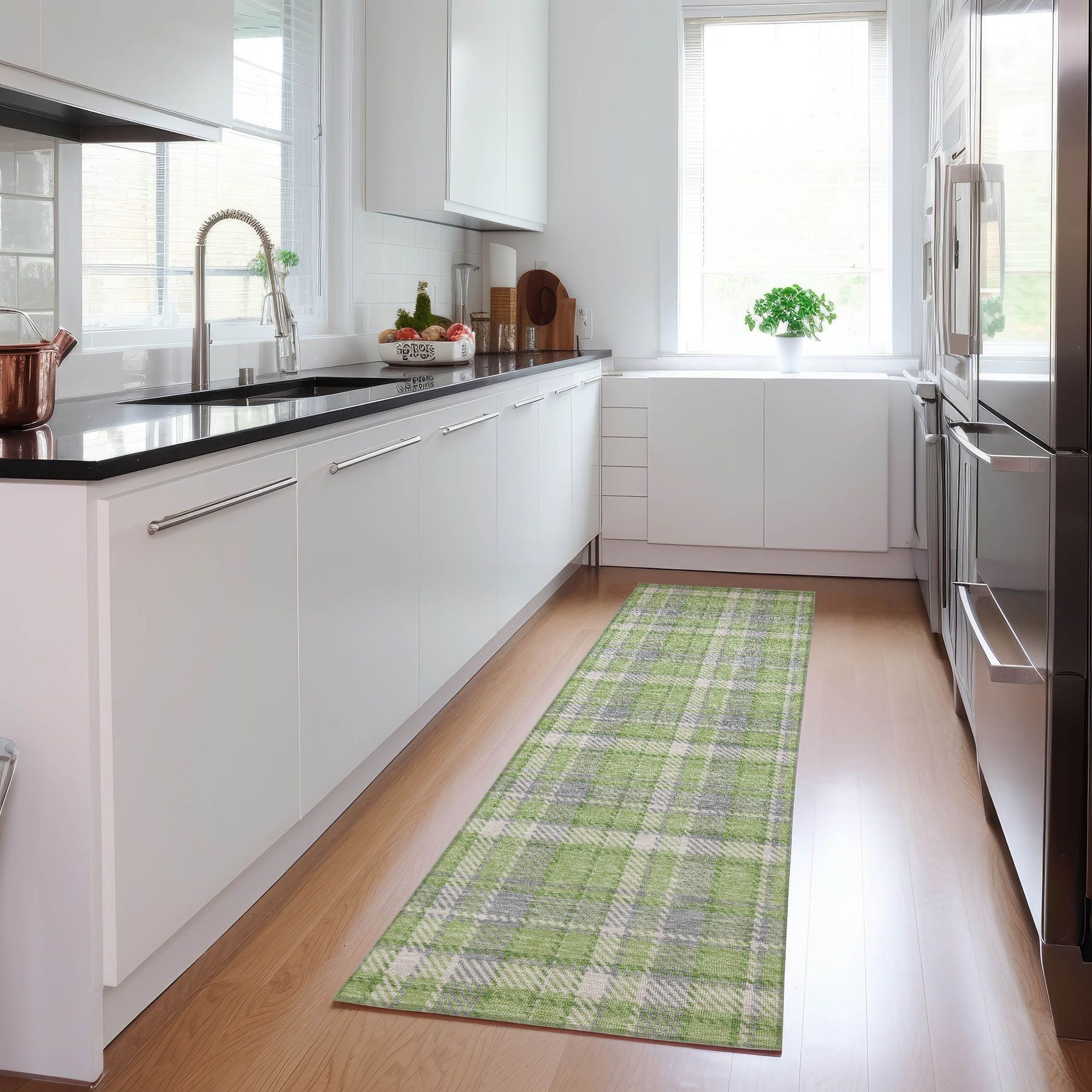 Machine Made ACN563 Green  Rugs #color_green 