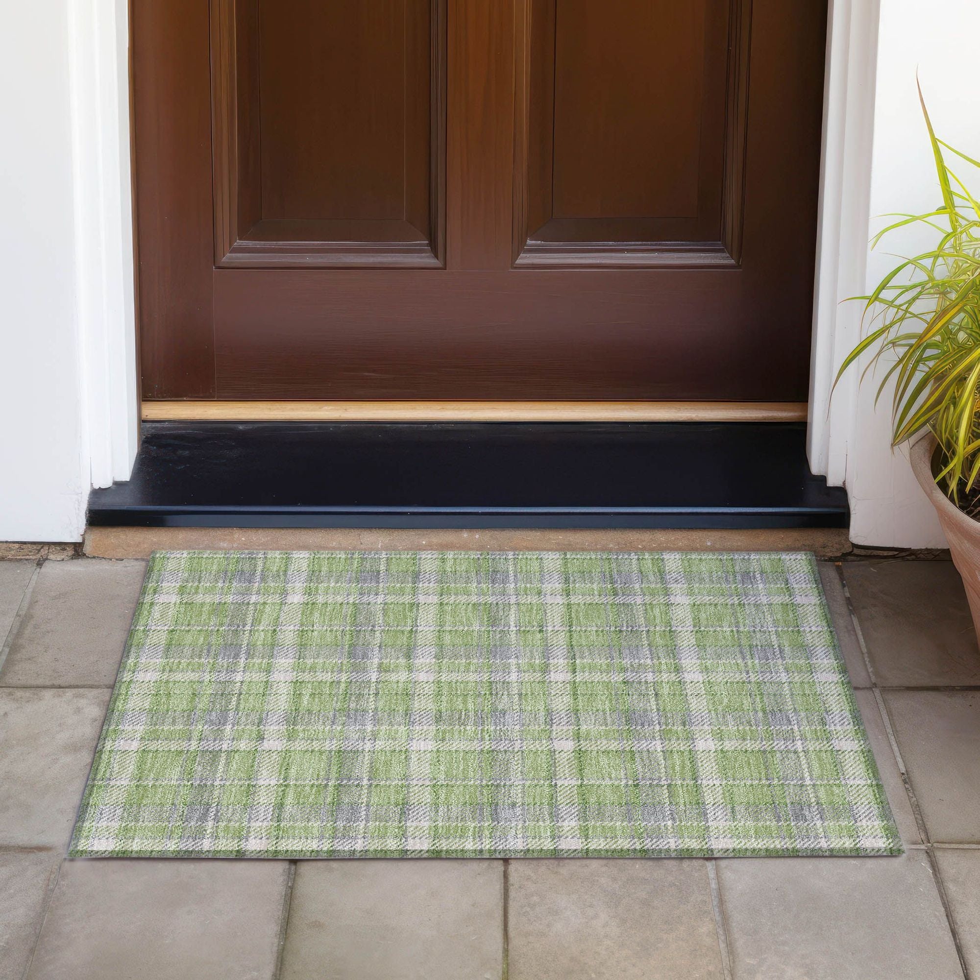 Machine Made ACN563 Green  Rugs #color_green 