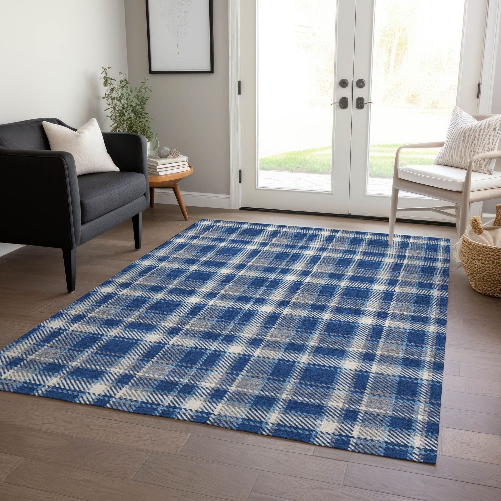 Machine Made ACN563 Navy Blue Rugs #color_navy blue