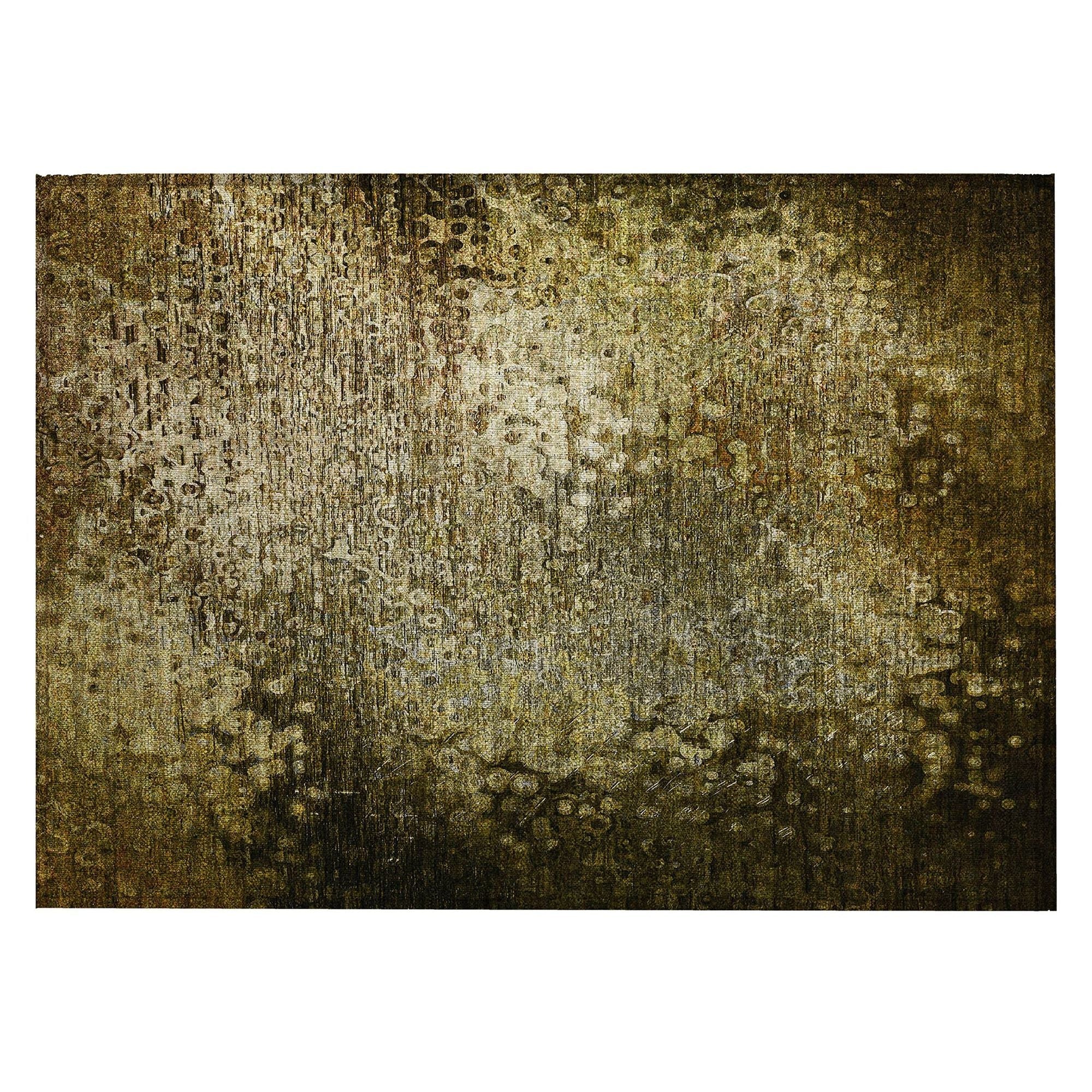Machine Washable Brown Rug - Indoor / Outdoor - Kids / Pet Friendly Casual Print Rug