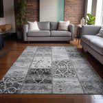 Machine Made ACN566 Gray  Rugs 