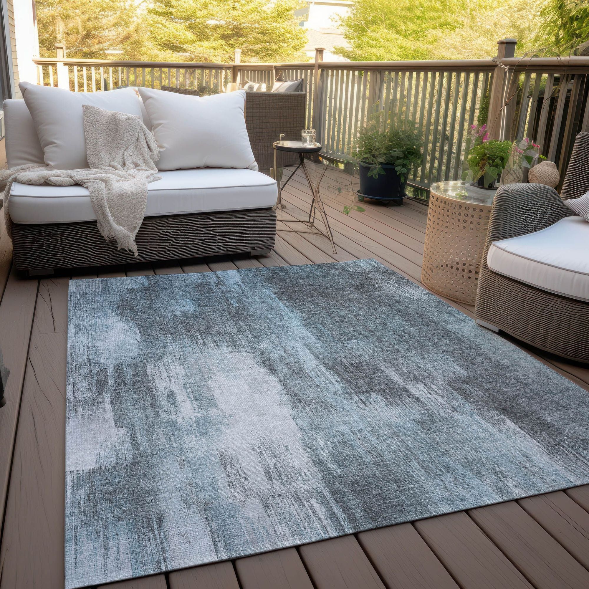 Machine Made ACN567 Teal  Rugs #color_teal 
