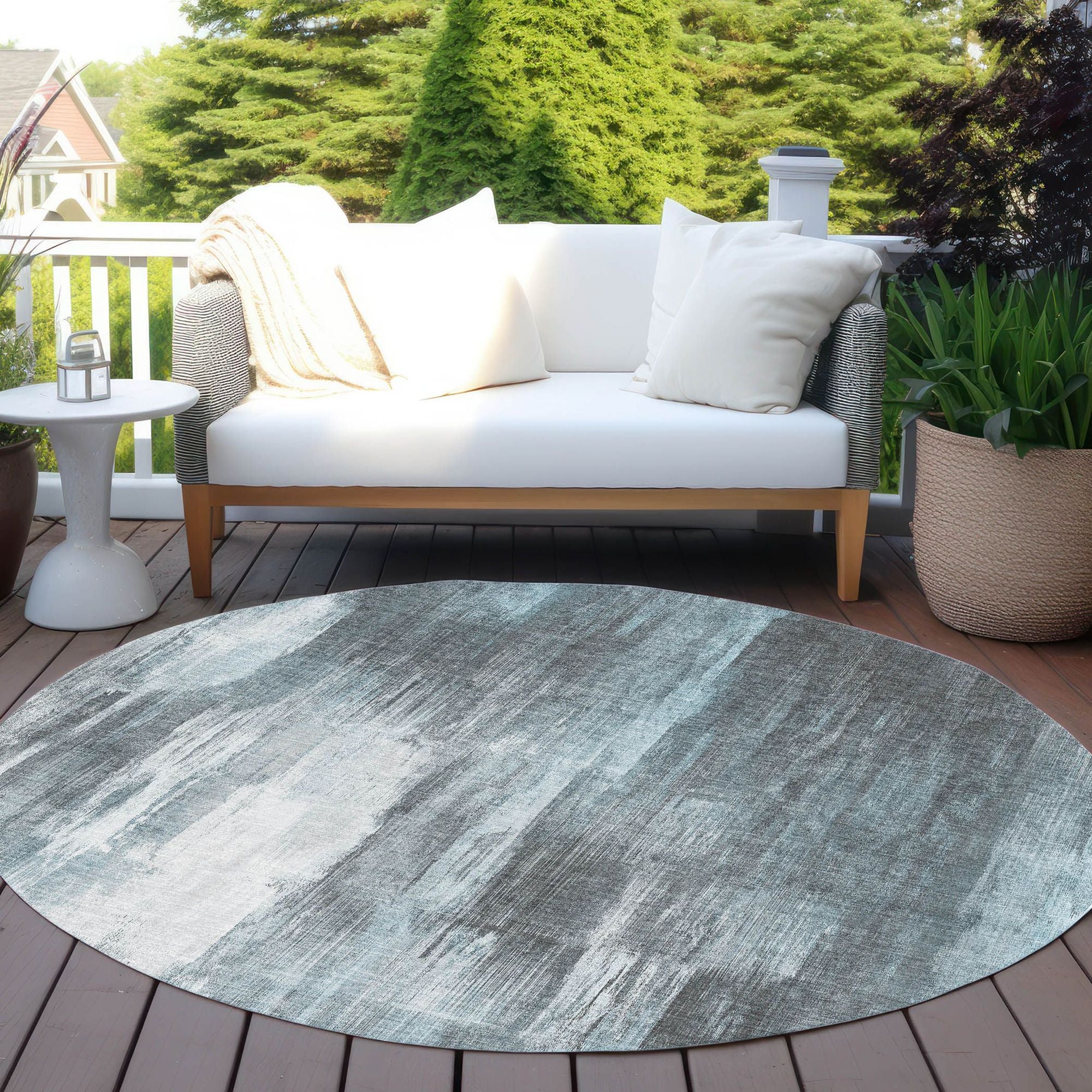 Machine Made ACN567 Teal  Rugs #color_teal 