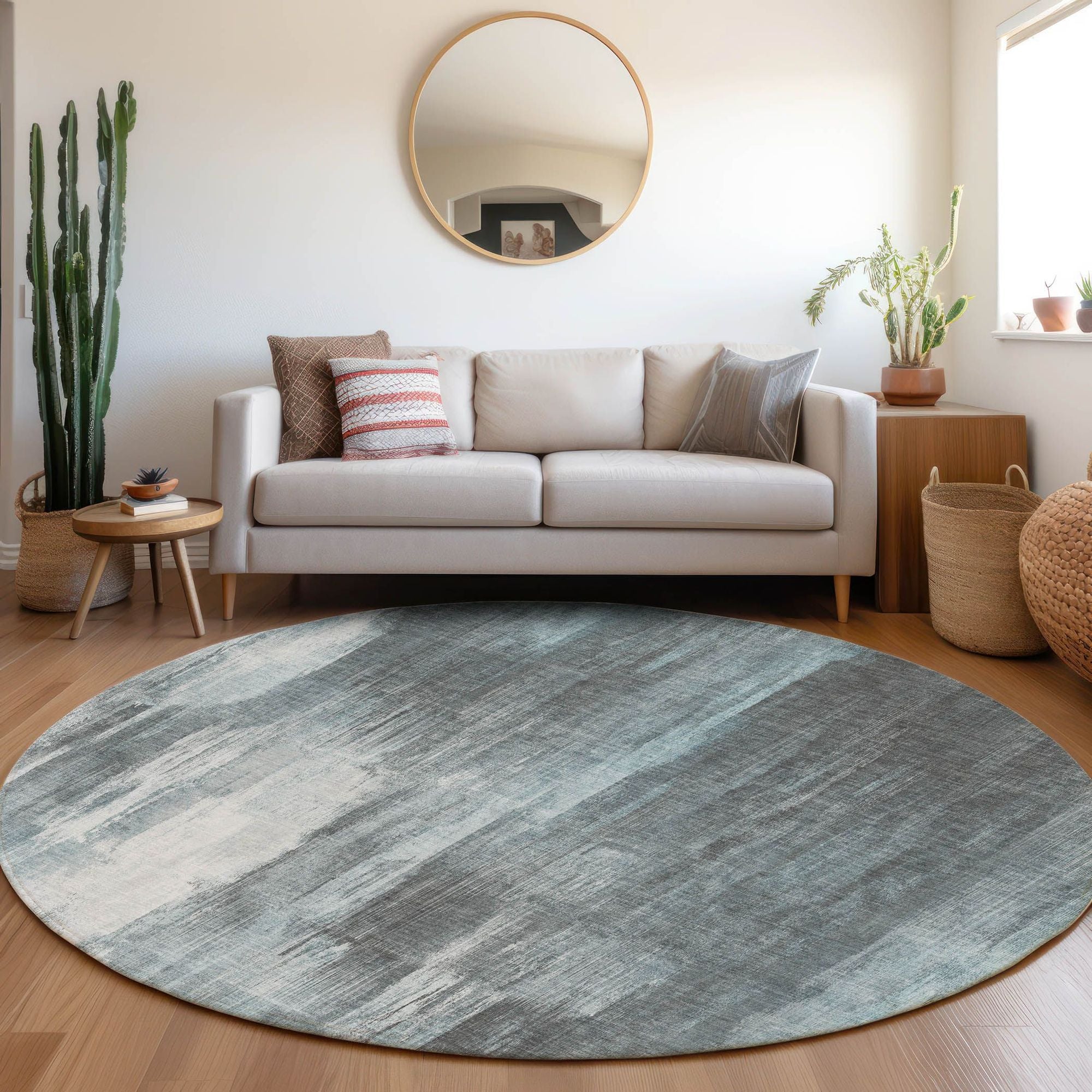 Machine Made ACN567 Teal  Rugs #color_teal 