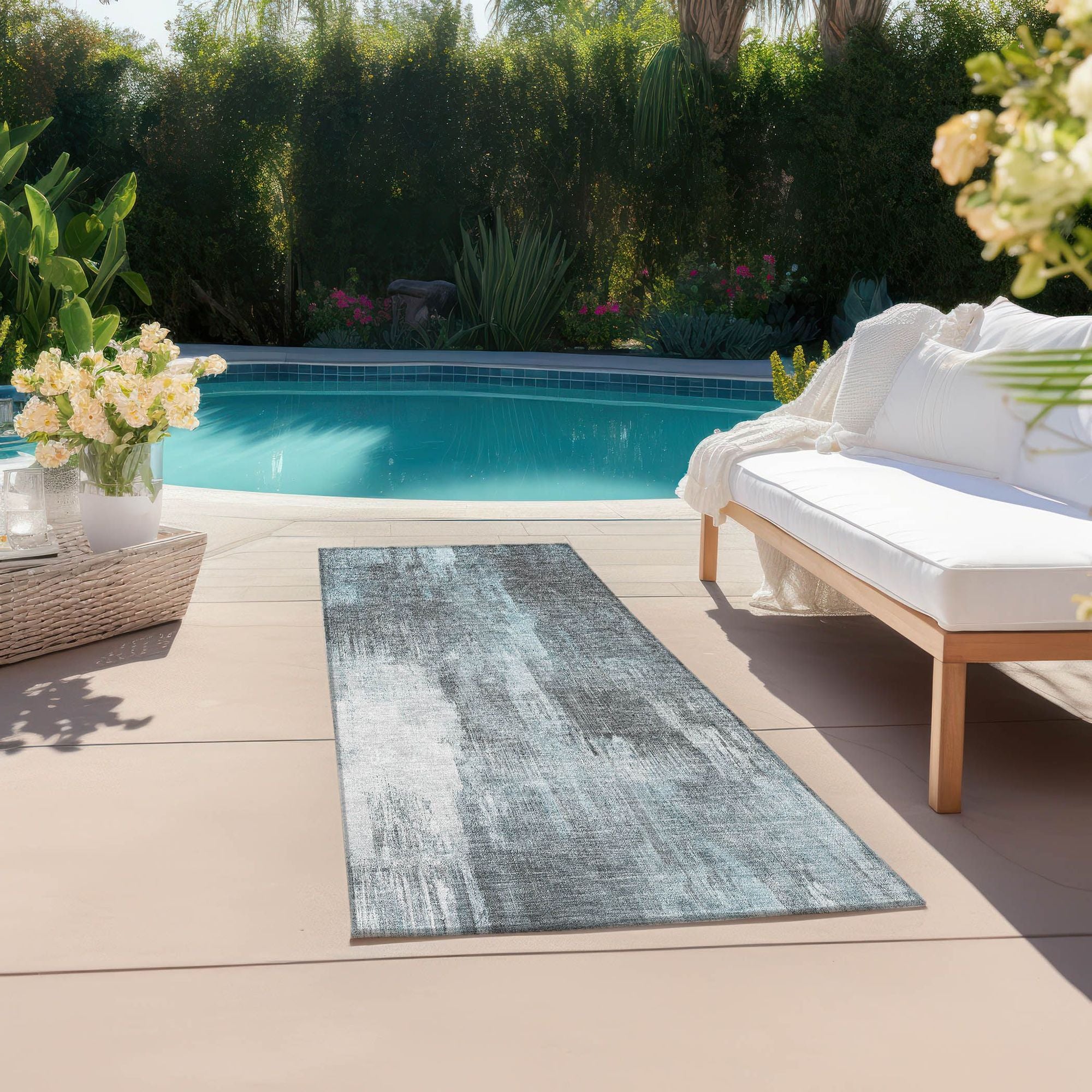 Machine Made ACN567 Teal  Rugs #color_teal 