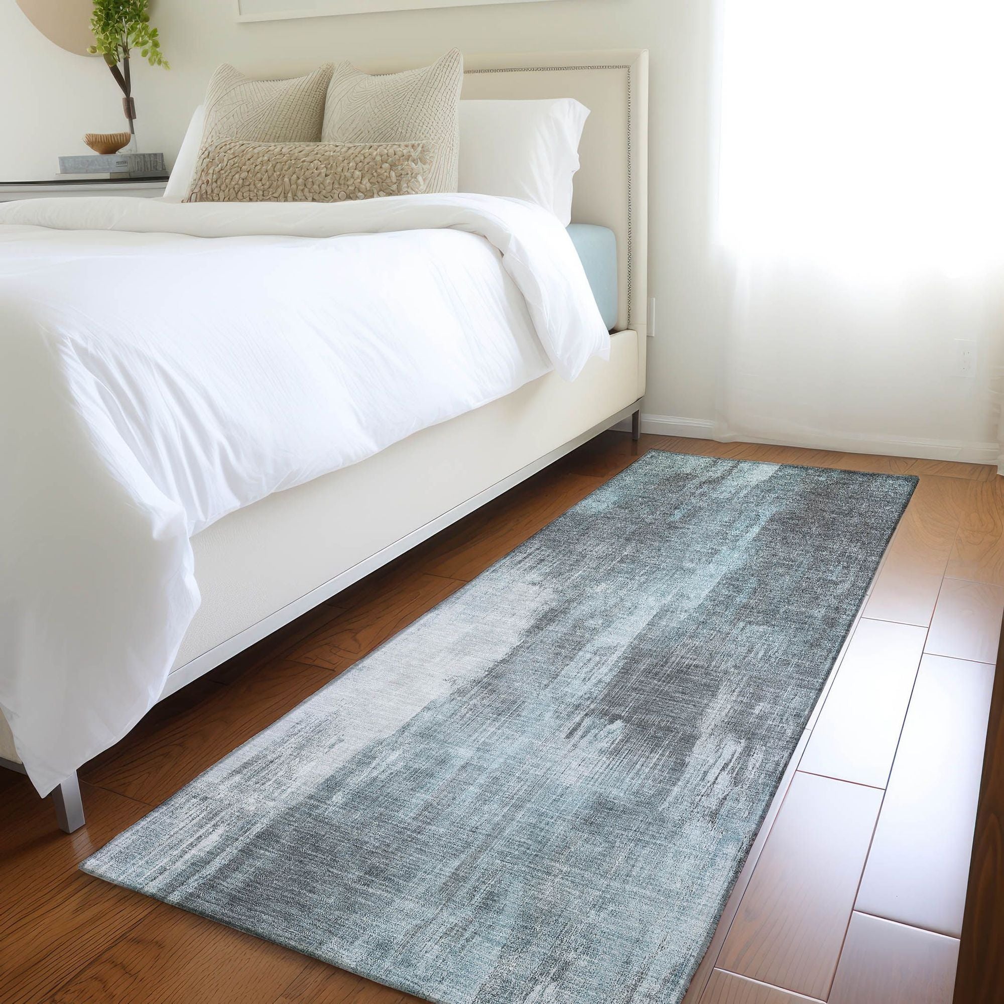 Machine Made ACN567 Teal  Rugs #color_teal 