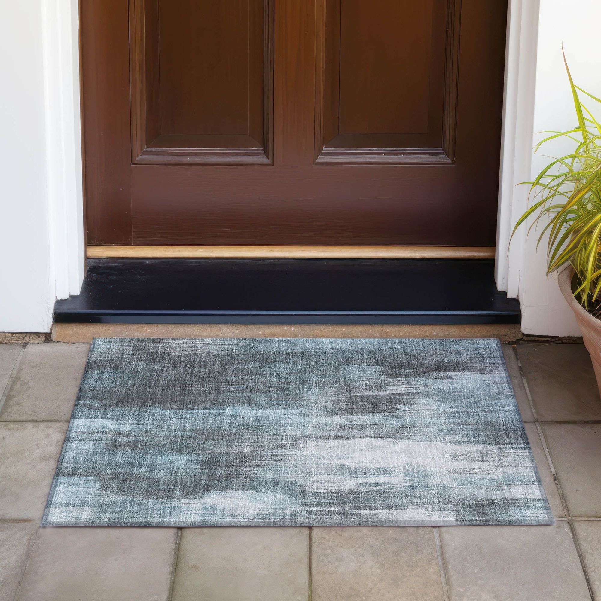 Machine Made ACN567 Teal  Rugs #color_teal 