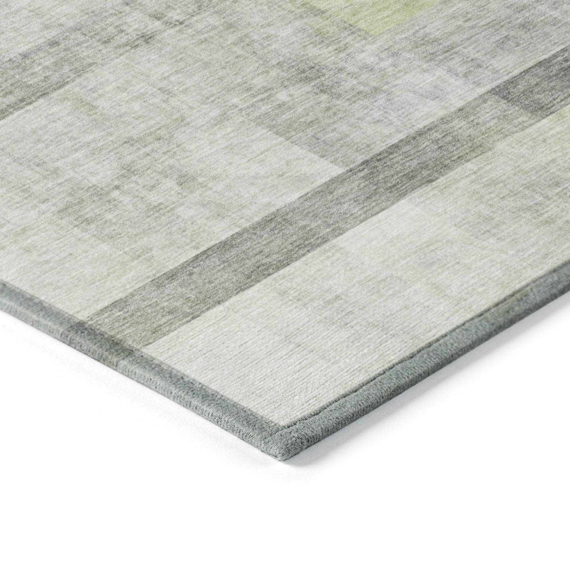 Machine Made ACN568 Olive Green Rugs 