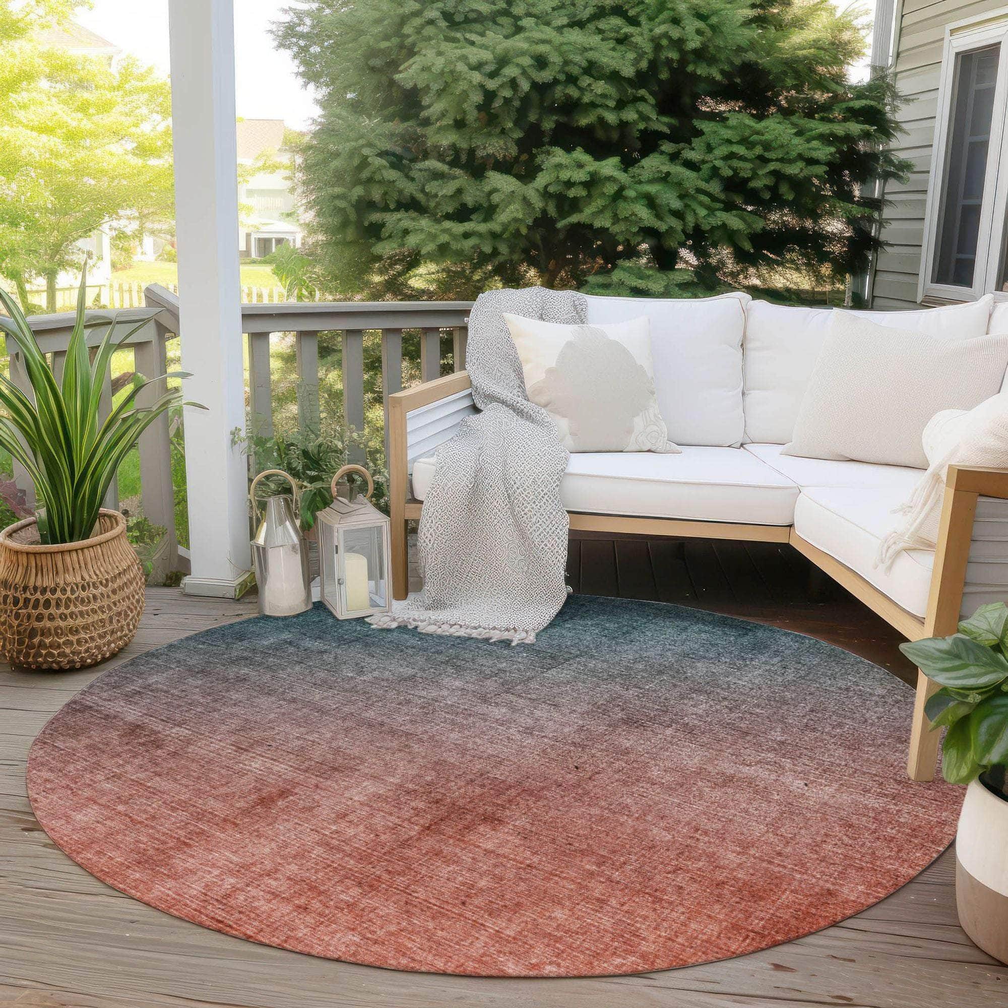 Machine Made ACN569 Teal  Rugs 