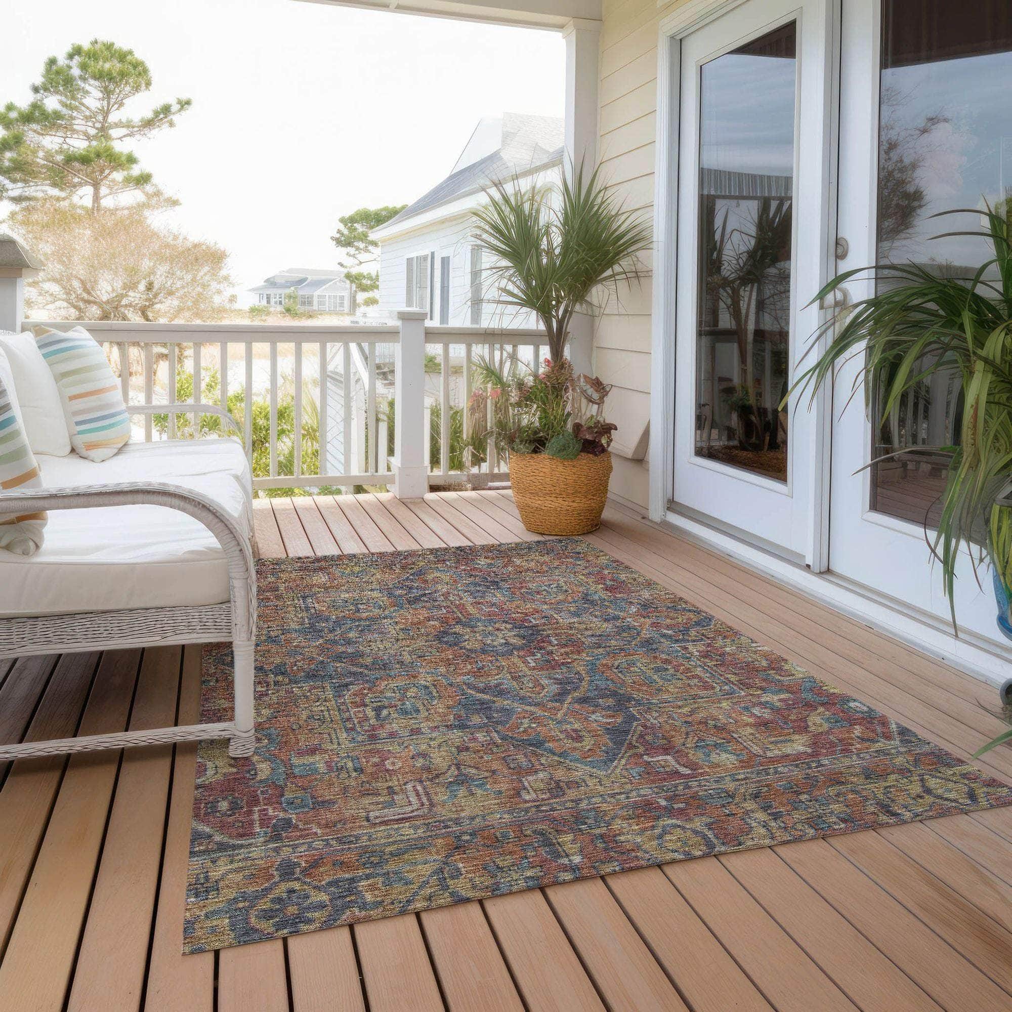 Machine Made ACN571 Red  Rugs 