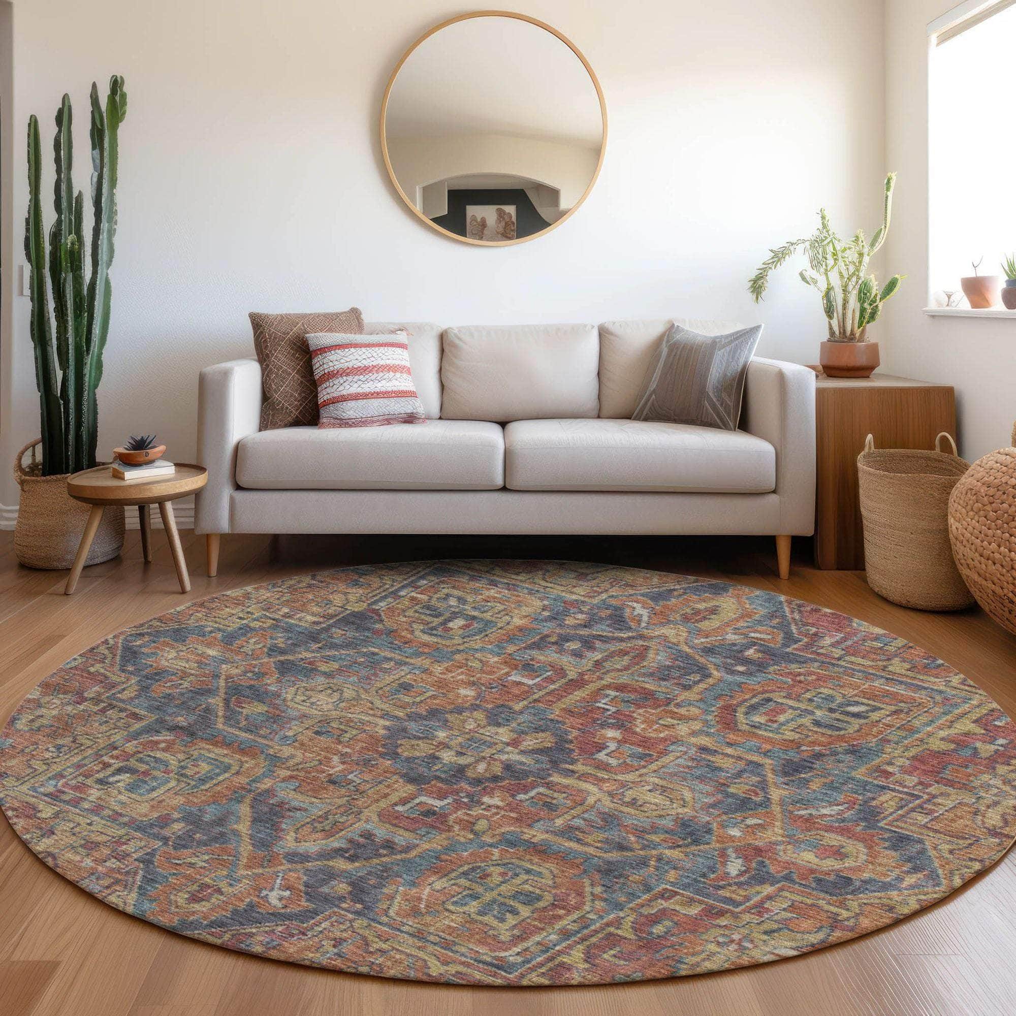 Machine Made ACN571 Red  Rugs 