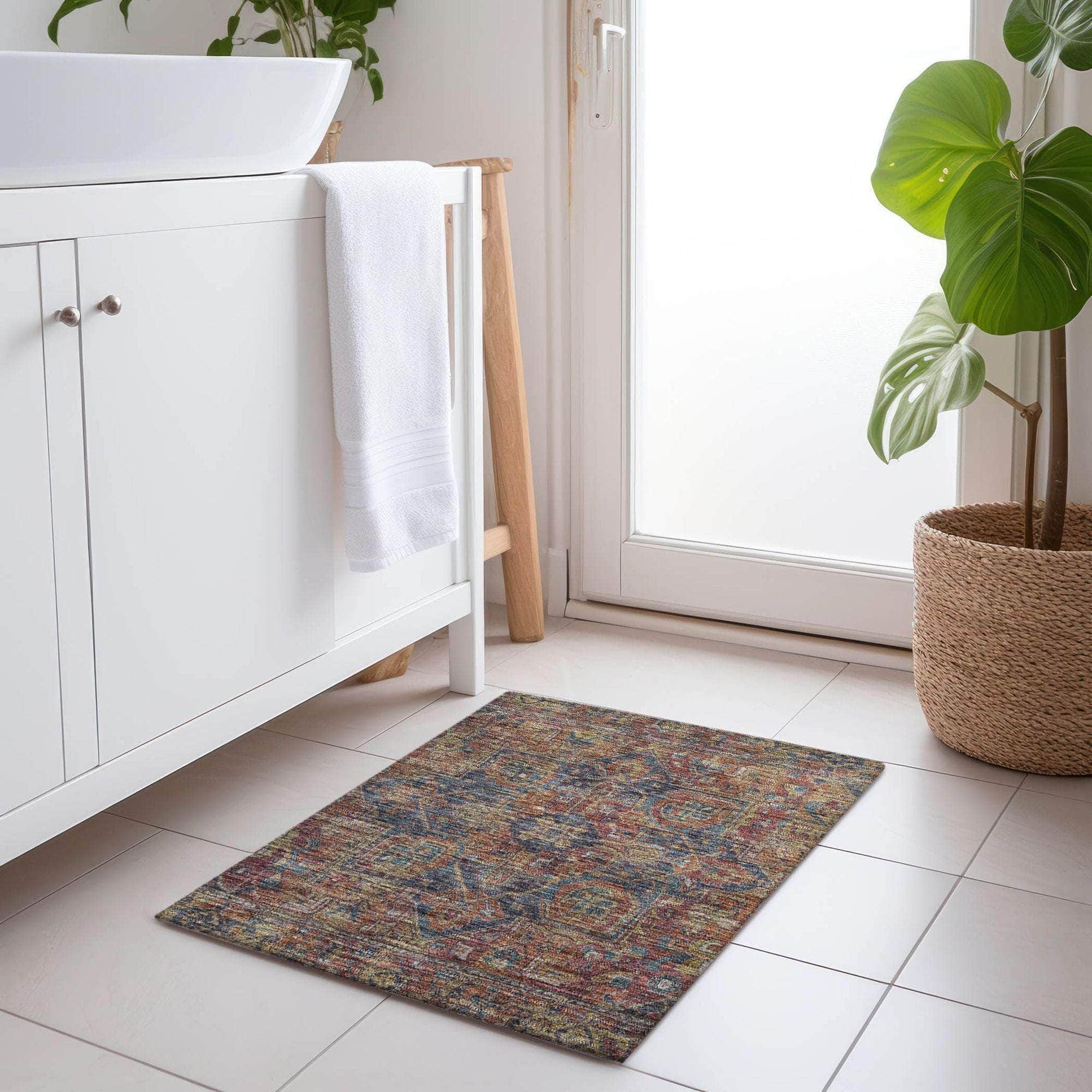 Machine Made ACN571 Red  Rugs 