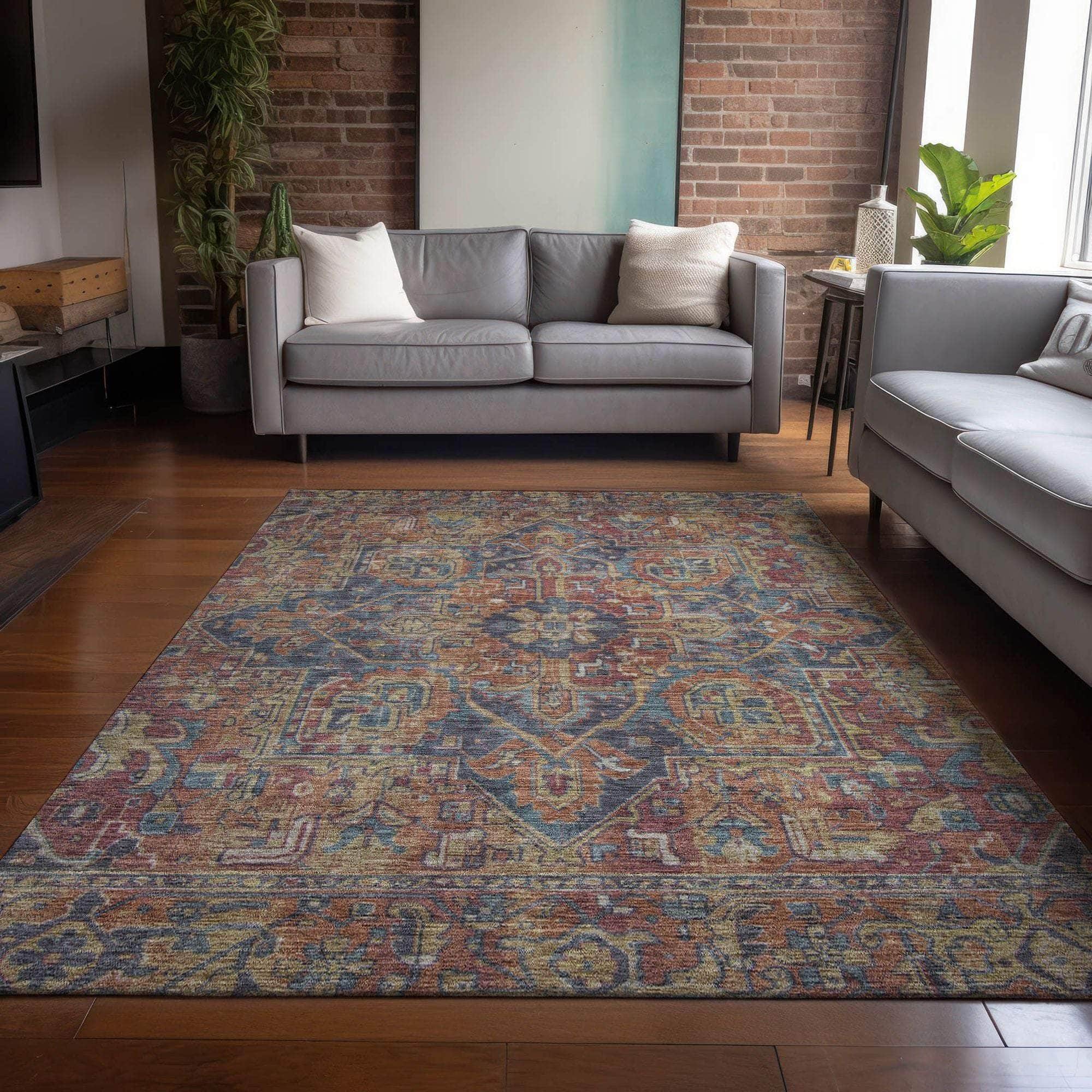 Machine Made ACN571 Red  Rugs 