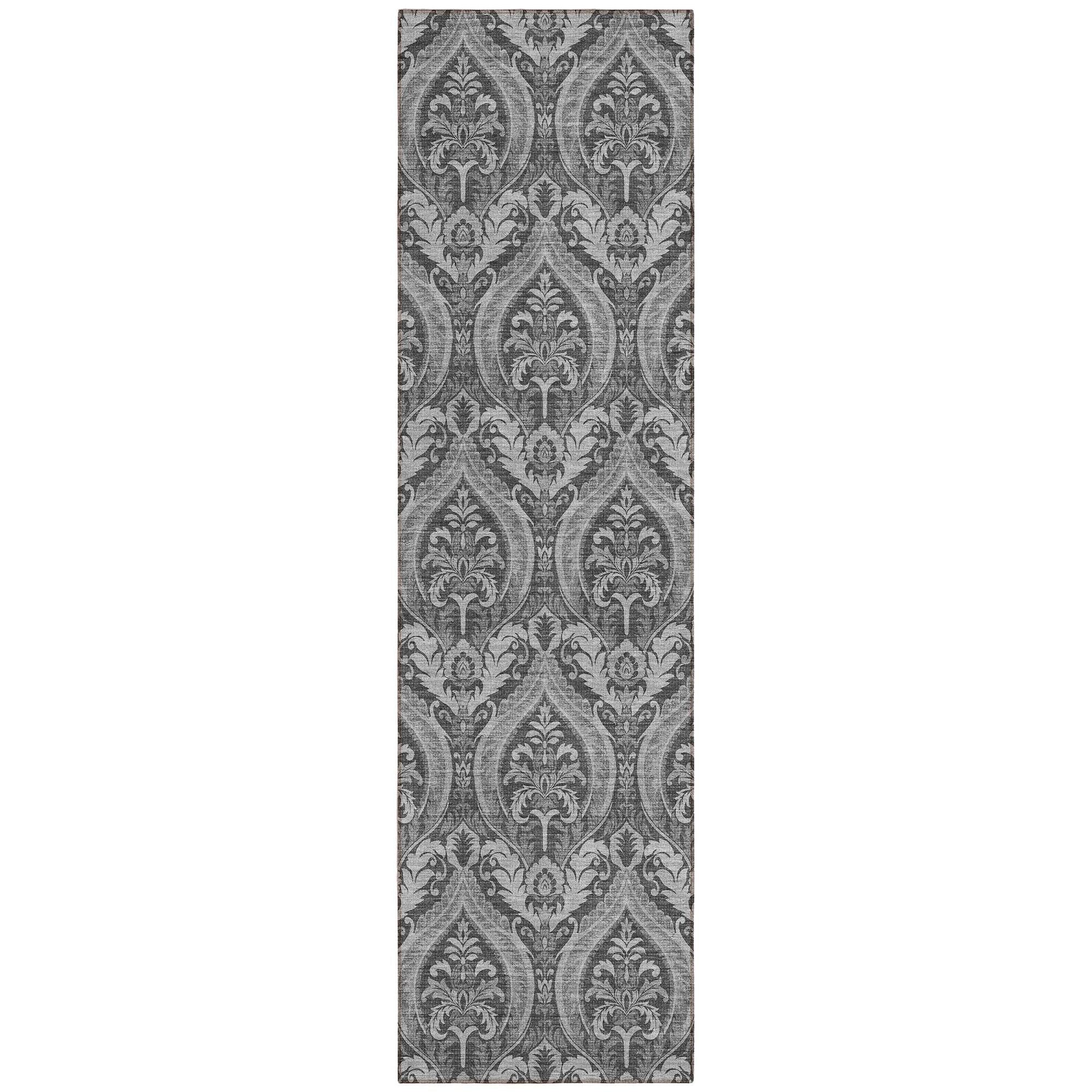 Machine Washable Gray Rug - Indoor / Outdoor - Kids / Pet Friendly Panel Print Rug